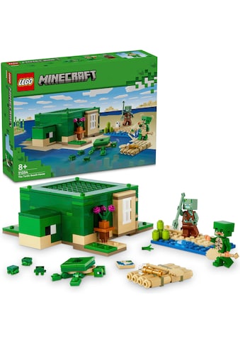 Konstruktionsspielsteine »Das Schildkrötenstrandhaus (21254), LEGO Minecraft«, (234...