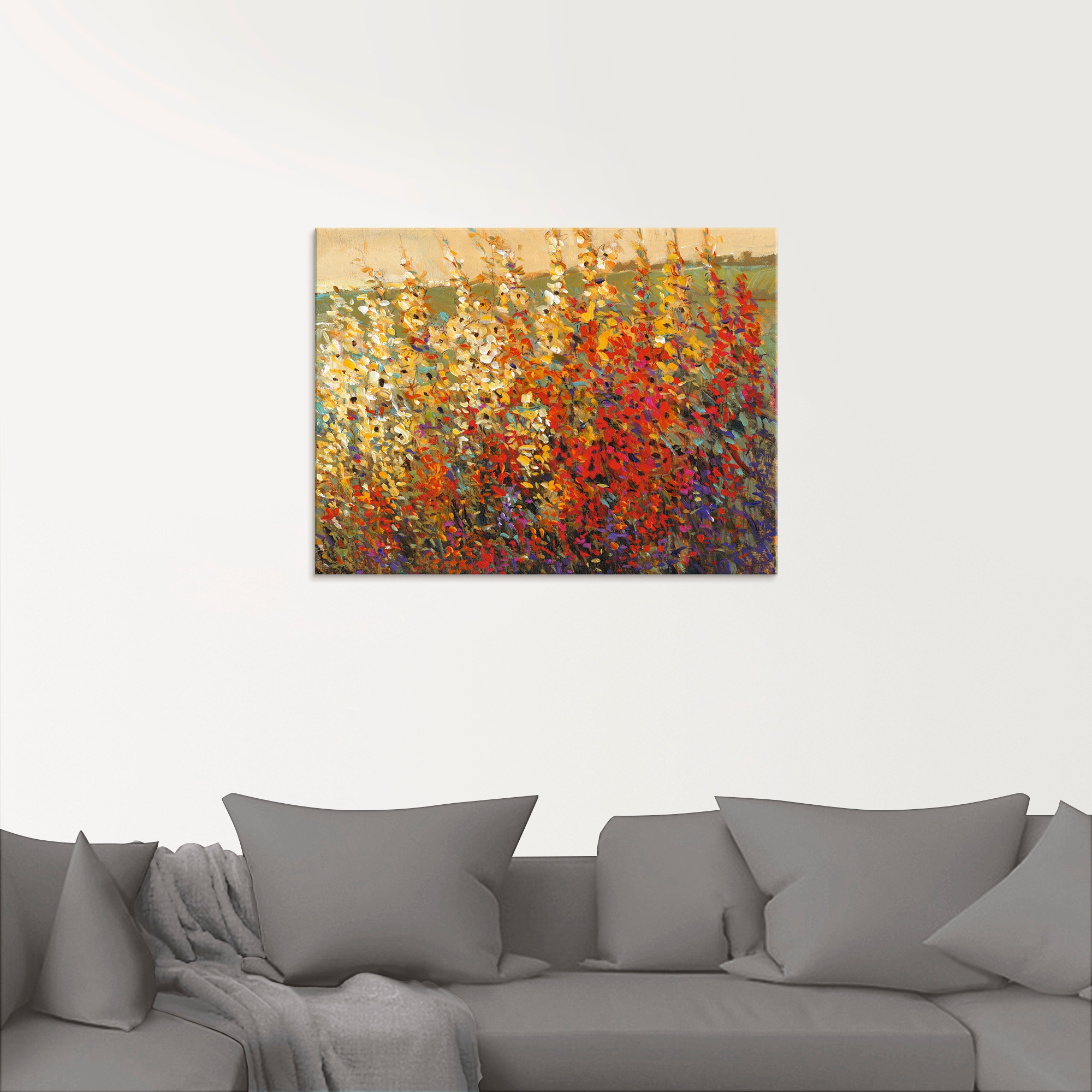 Artland Glasbild »Feld mit Herbstblumen I«, Blumenwiese, (1 St.), in verschiedenen Größen