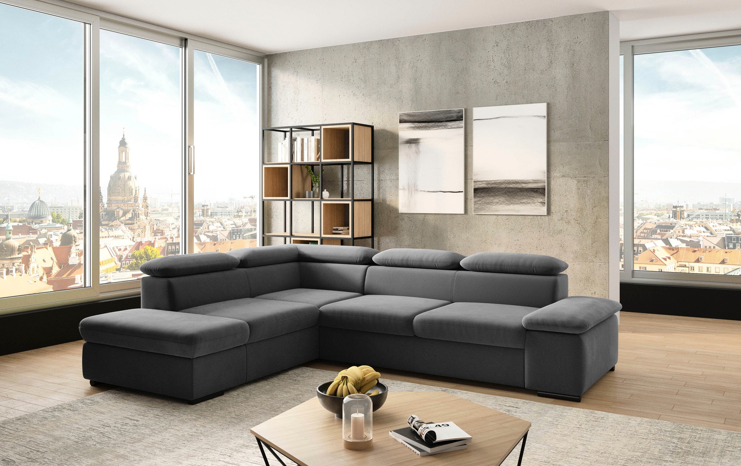 sit&more Ecksofa "Alcudia L-Form", mit Armteilverstellung, optional Kopftei günstig online kaufen
