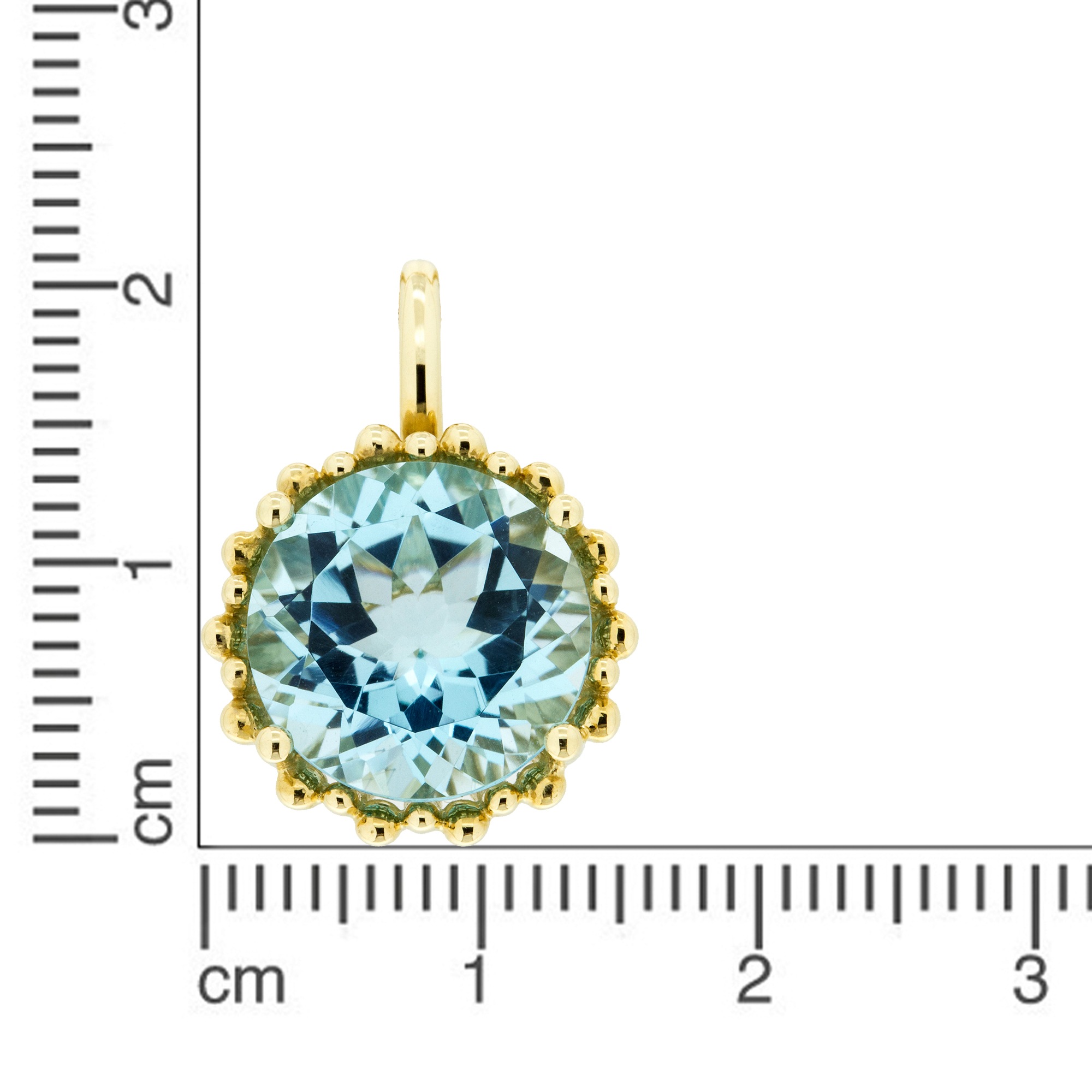 Orolino Kettenanhänger »585 Gold Topas blau (beh.) 11,5mm rund« für  bestellen | BAUR