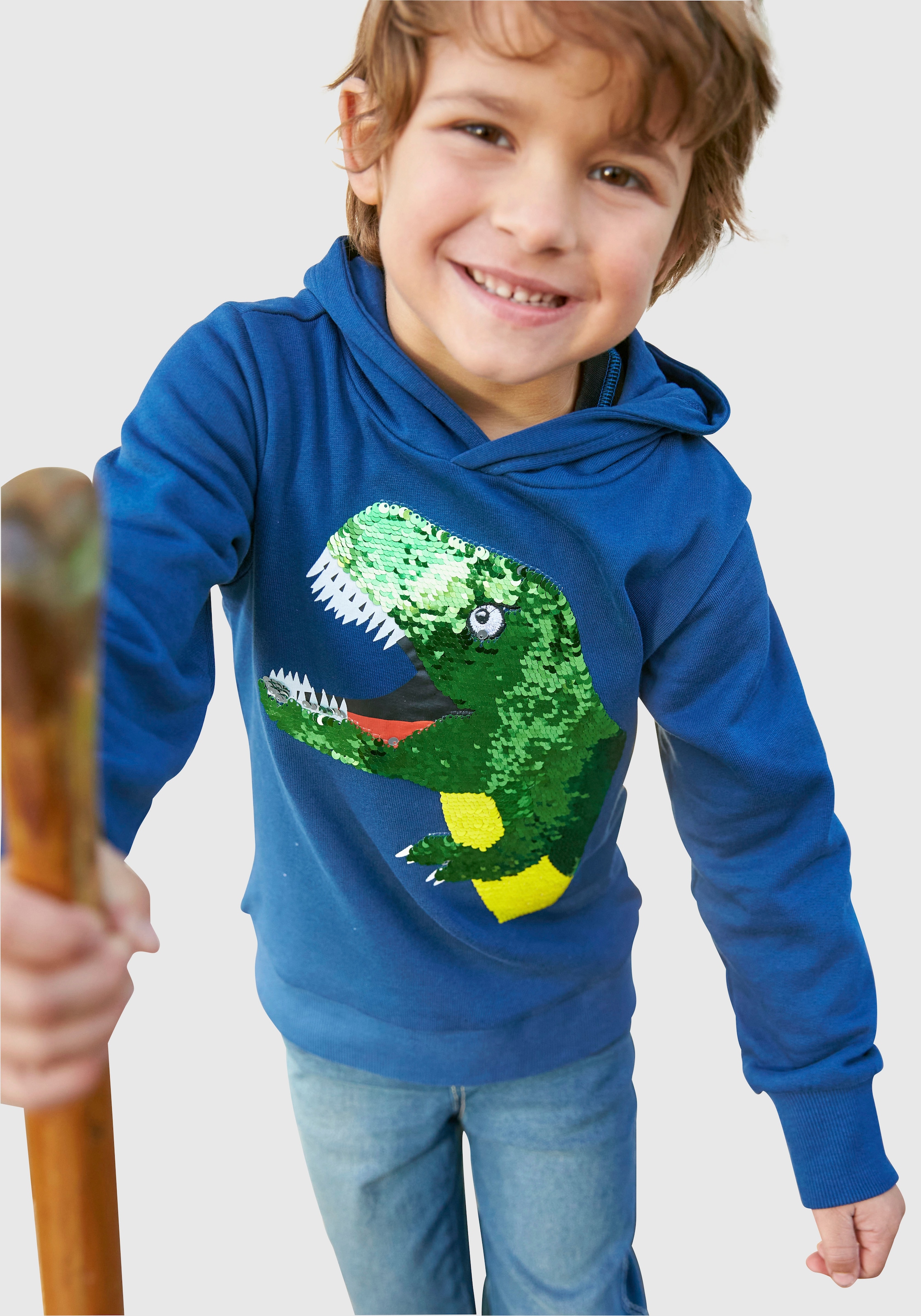 KIDSWORLD Kapuzensweatshirt, mit Rakete aus Wendepailletten ▷ für | BAUR