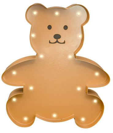 MARQUEE LIGHTS LED Dekolicht "Teddy", 18, H: 23cm, 1 Stk., braun, Leuchten, Wandlampe, Tischlampe Teddybär, Bär mit 18 Leuchtmittel - 20x23 cm