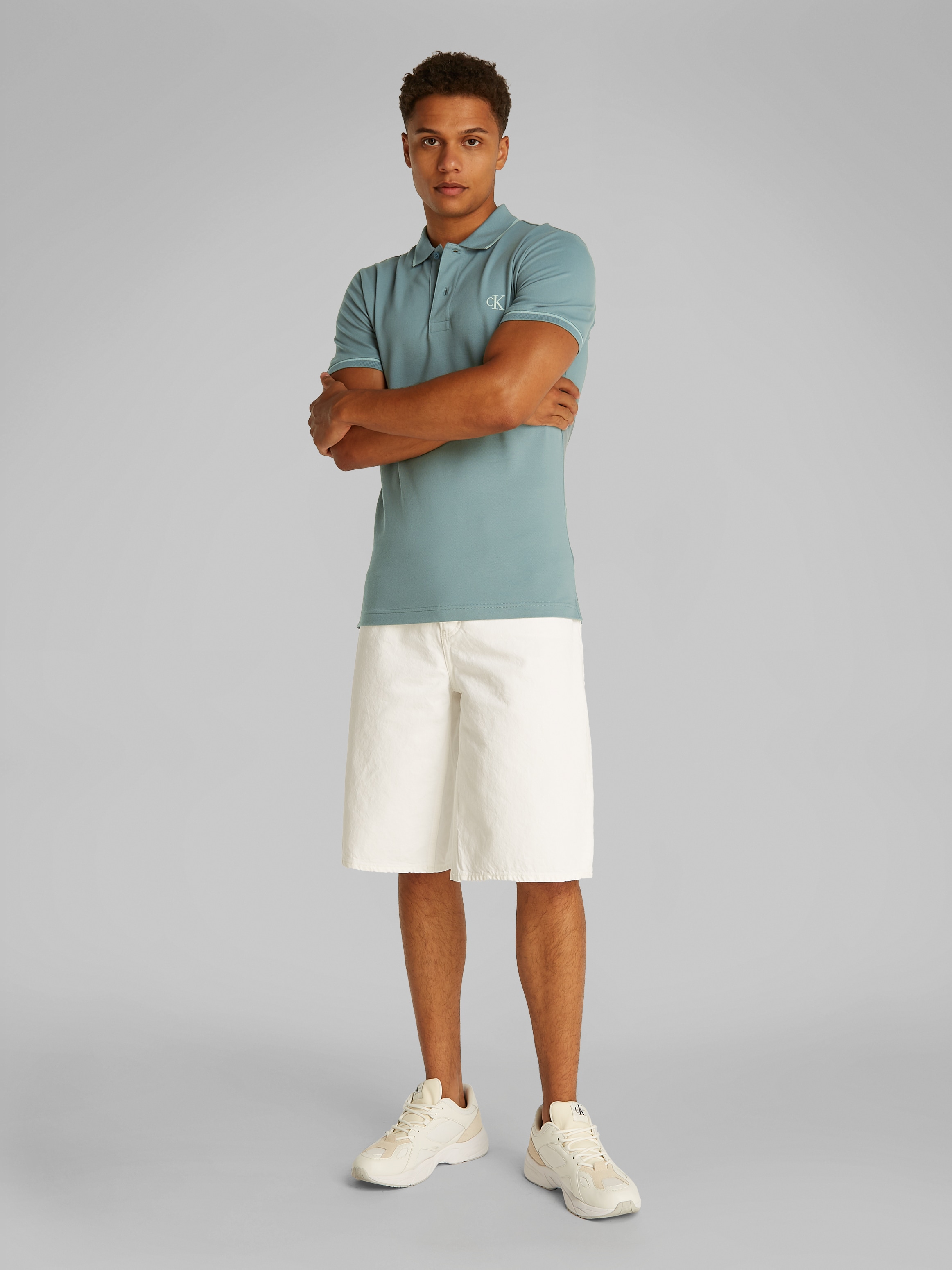 Calvin Klein Jeans Poloshirt »TIPPING SLIM POLO«, mit Streifendetail am Kragen