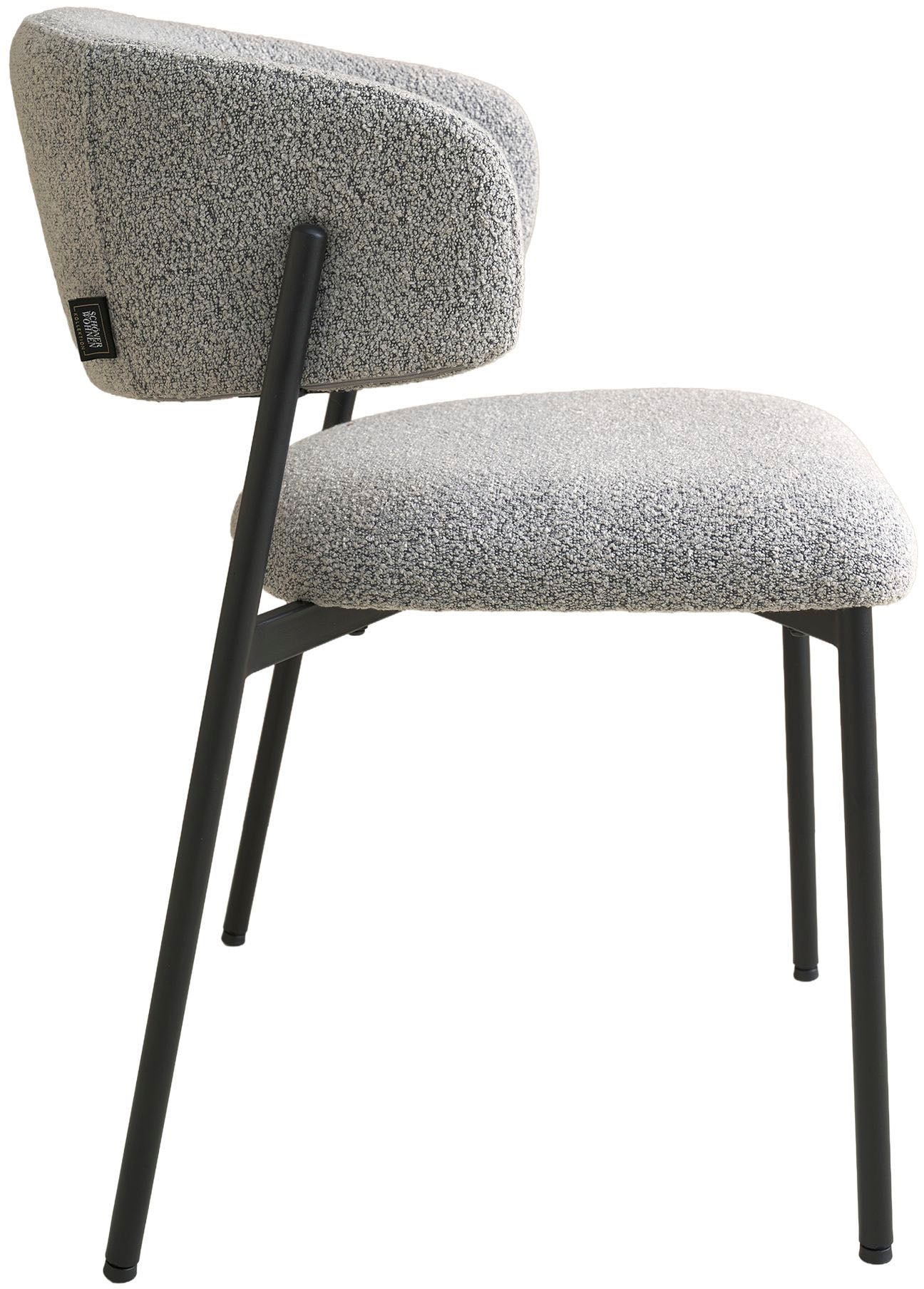 SCHÖNER WOHNEN-Kollektion Esszimmerstuhl »OSLO« (Set) 2 Stk.Bezug Bouclé, Untergestell Metall pulverbeschichtet