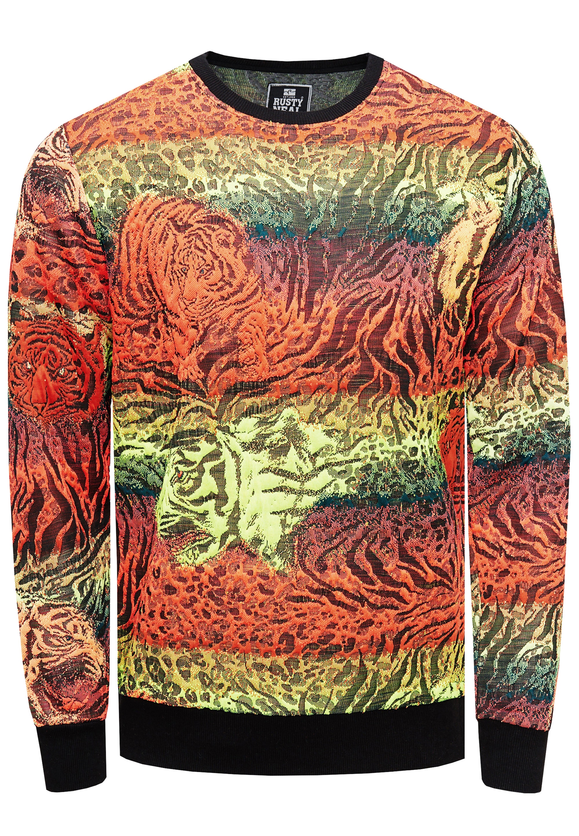 Rusty Neal Sweatshirt »Rusty Neal Sweater«, im trendigen Tiger-Design