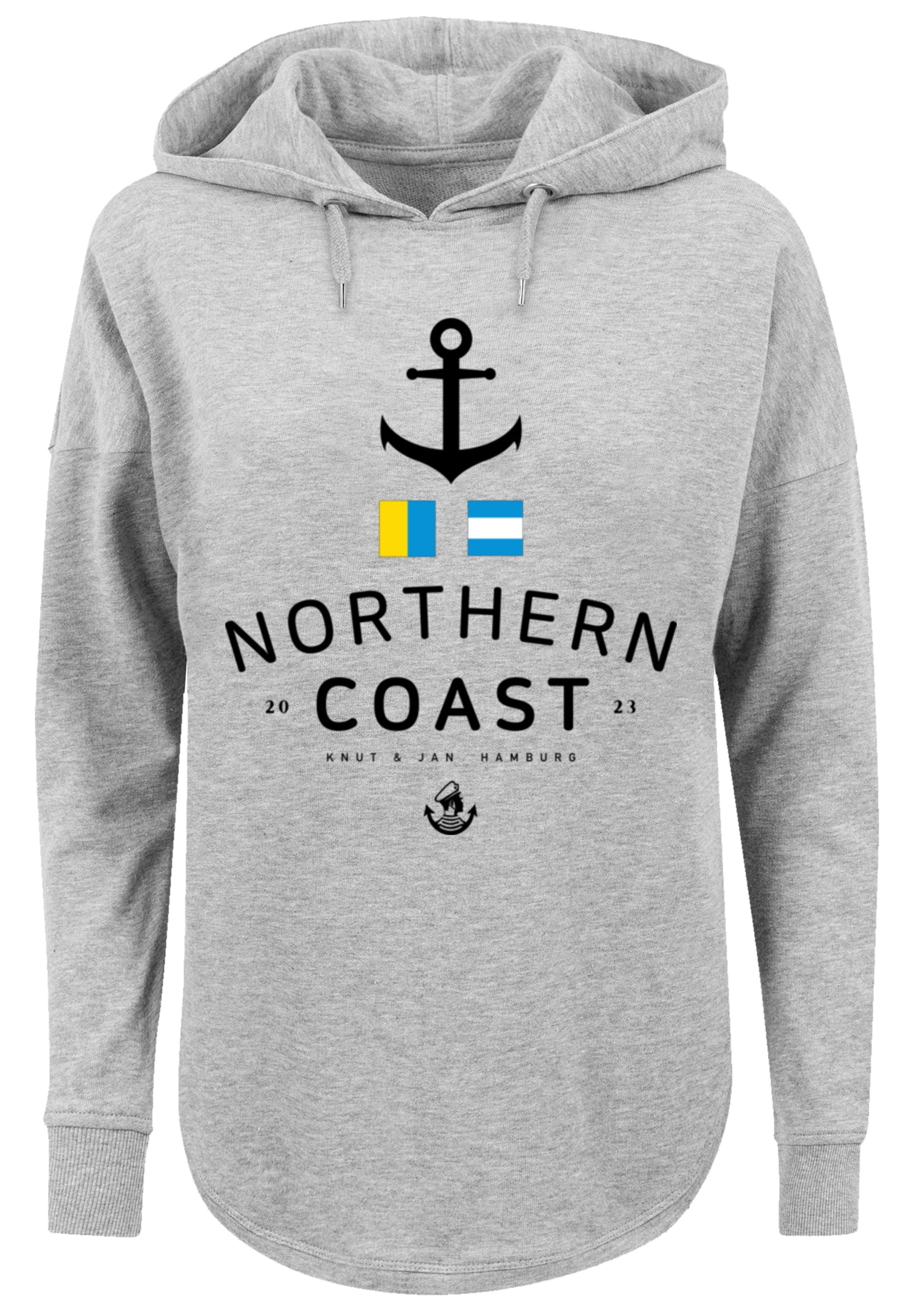F4NT4STIC Kapuzenpullover »Damen Oversized Hoodie Nordsee Flaggen«, Print