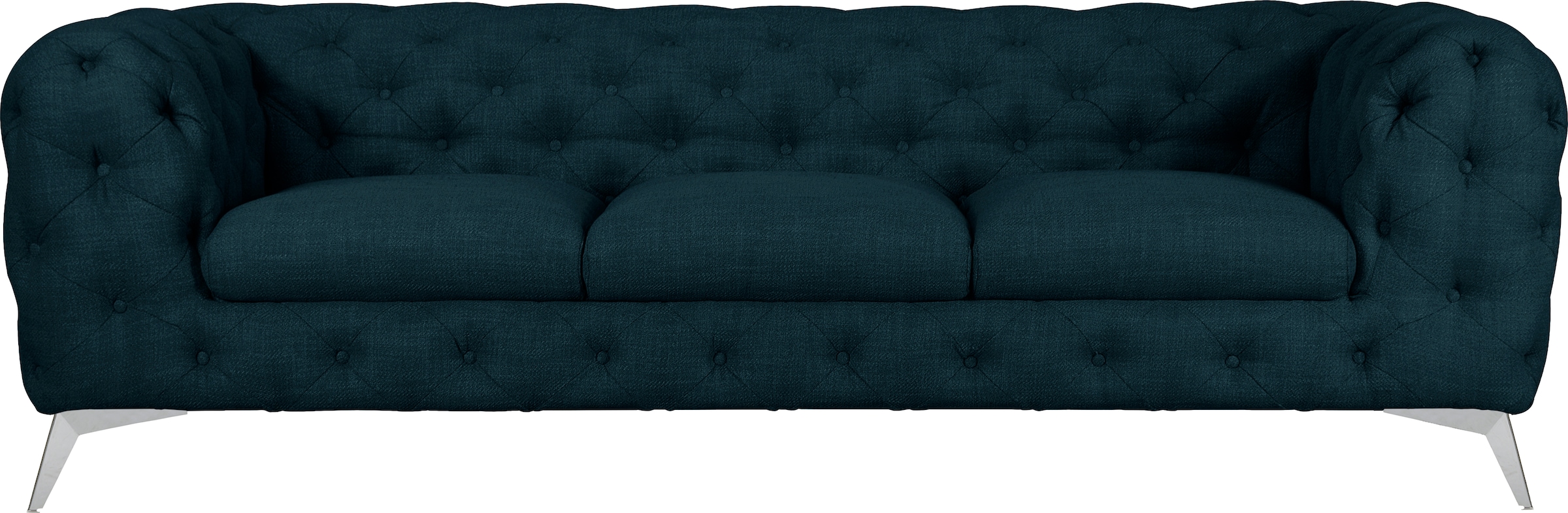 Leonique Chesterfield-Sofa "Glynis", aufwändige Knopfheftung, moderne Chesterfield Optik, Fußfarbe wählbar