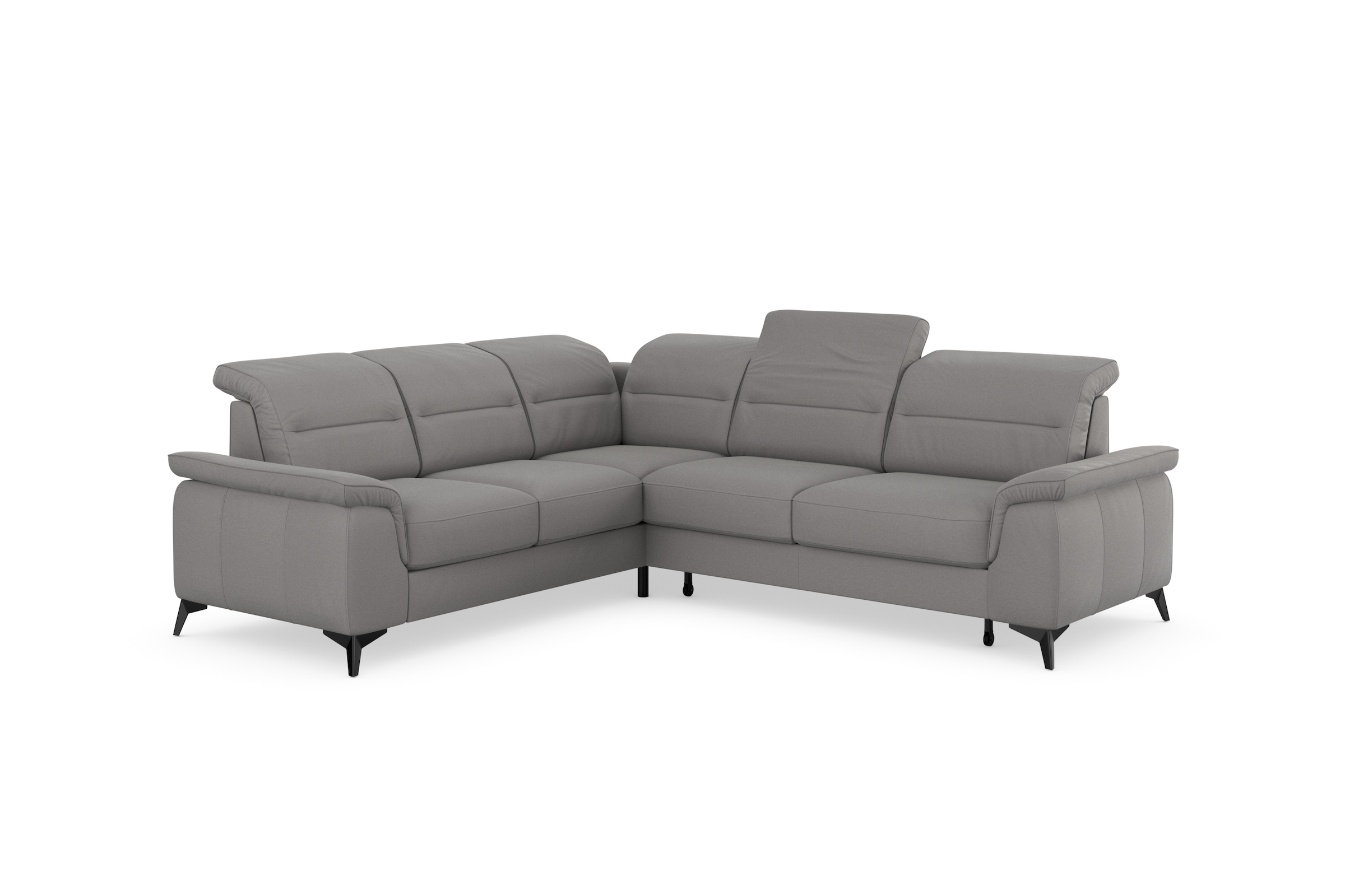 sit&more Ecksofa »Sinatra L-Form«, optinal mit Kopfteilverstellung und Armteilfunktion, Metallfüße
