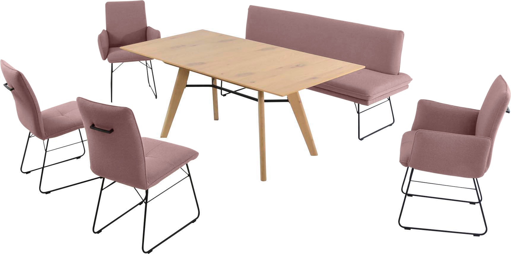 K+W Komfort & Wohnen Essgruppe "Giacomo IV" 6 Stk. tlg. Polsterbank in 2 Gr günstig online kaufen