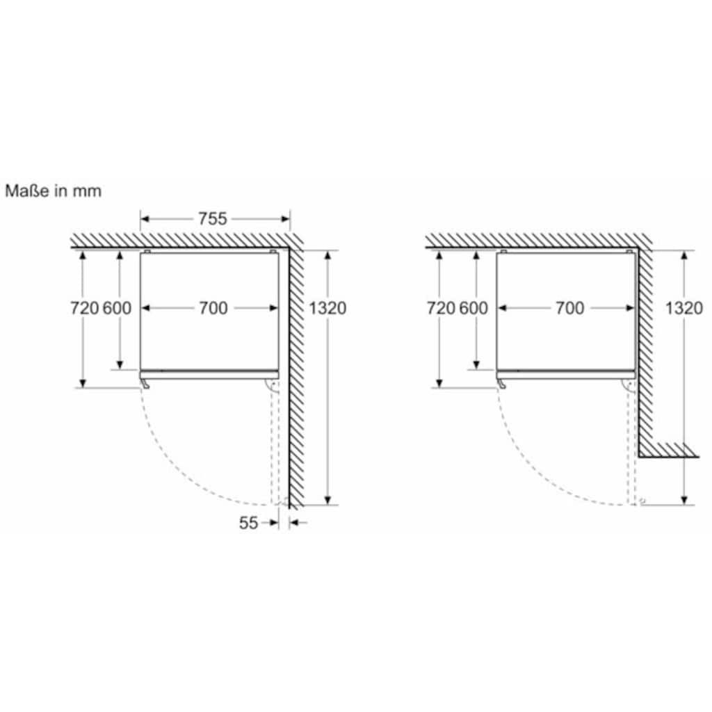 BOSCH Kühl-/Gefrierkombination, KGN49AIBT, 203 cm hoch, 70 cm breit