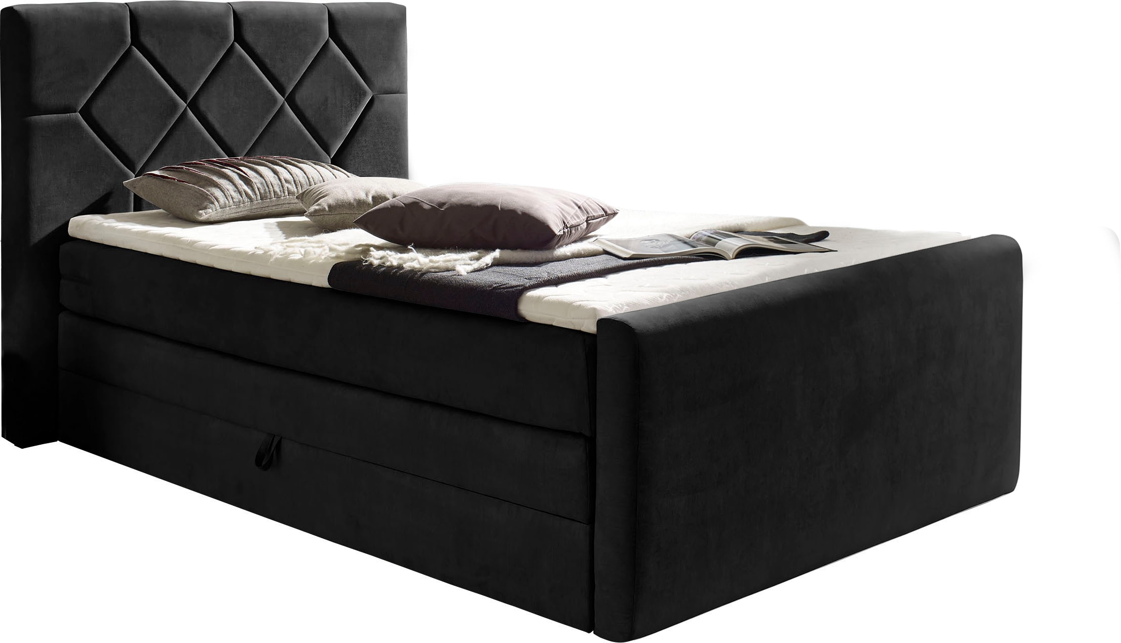 Home affaire Boxspringbett "Atlanta" inklusive Topper und Bettkasten günstig online kaufen