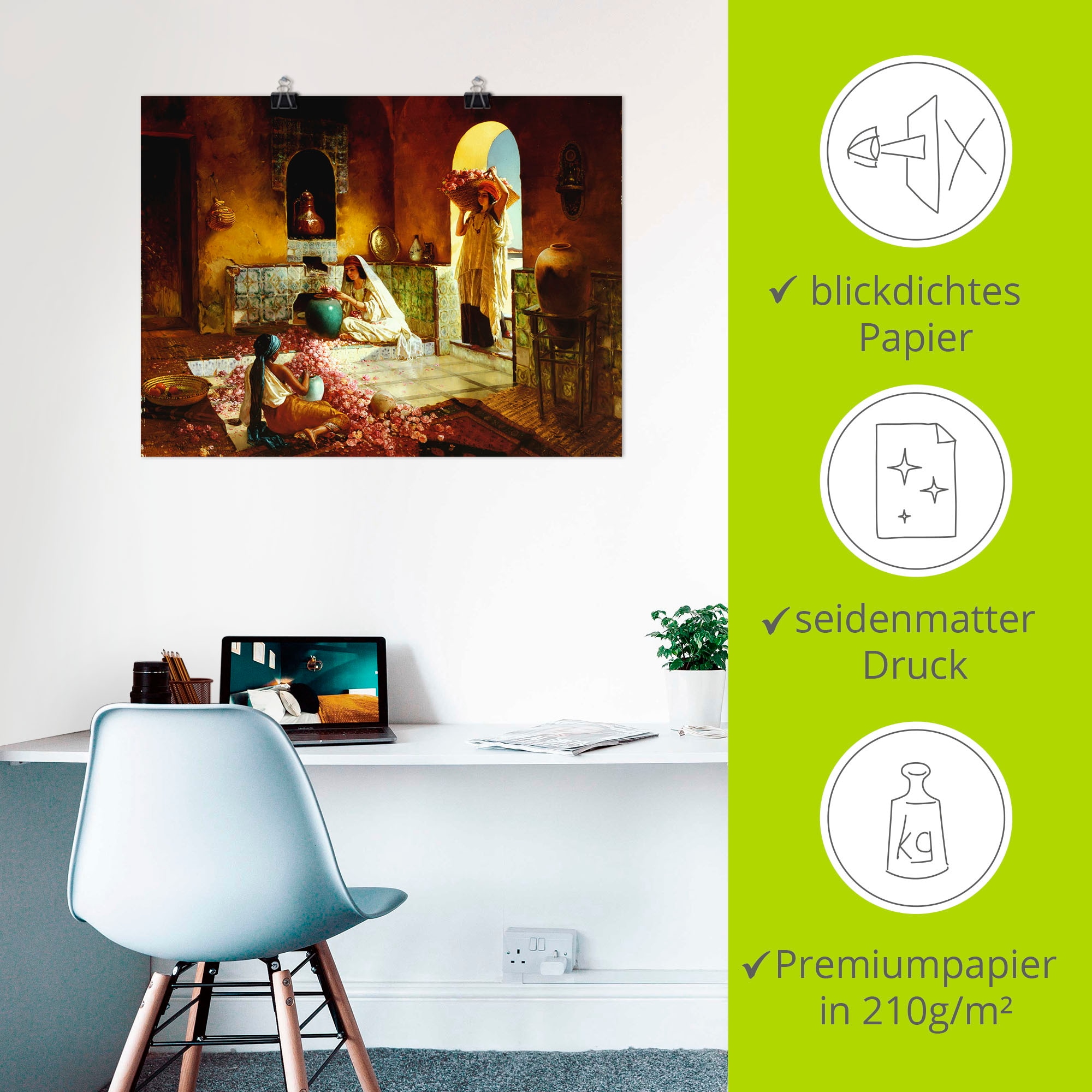 Artland Wandbild »Die Rosenernte.« Frau 1 Stk. tlg. als Leinwandbild, Poster in verschied. Größen