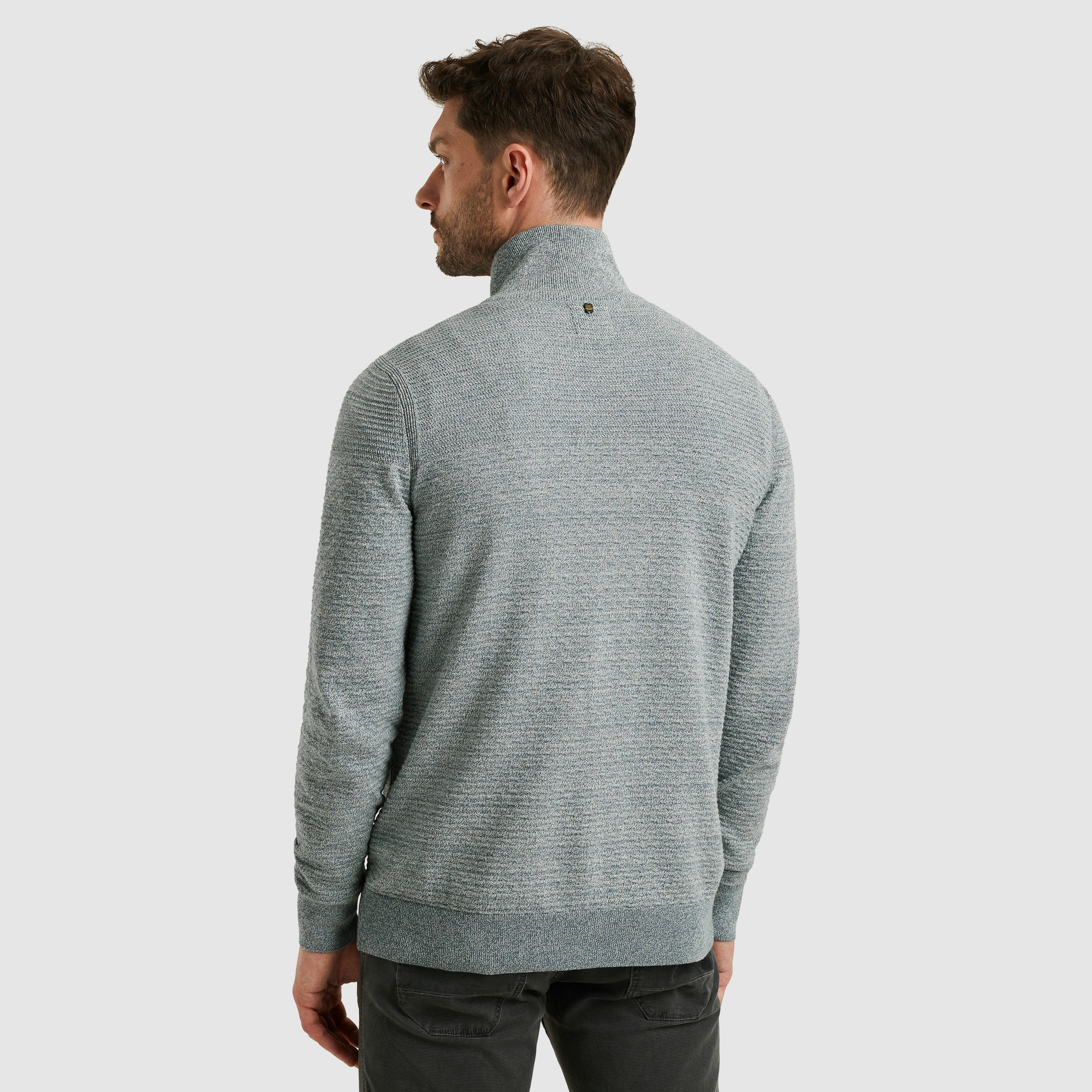 PME LEGEND Troyer mit Struktur-Muster und Logo-Badge