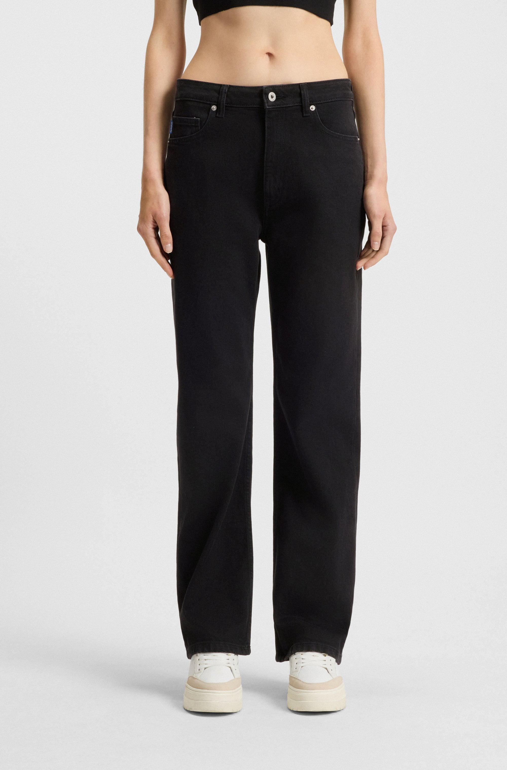 HUGO Blue Straight-Jeans »Elyah«, Straight Fit Jeans mit hoher Leibhöhe, Tall Länge 36