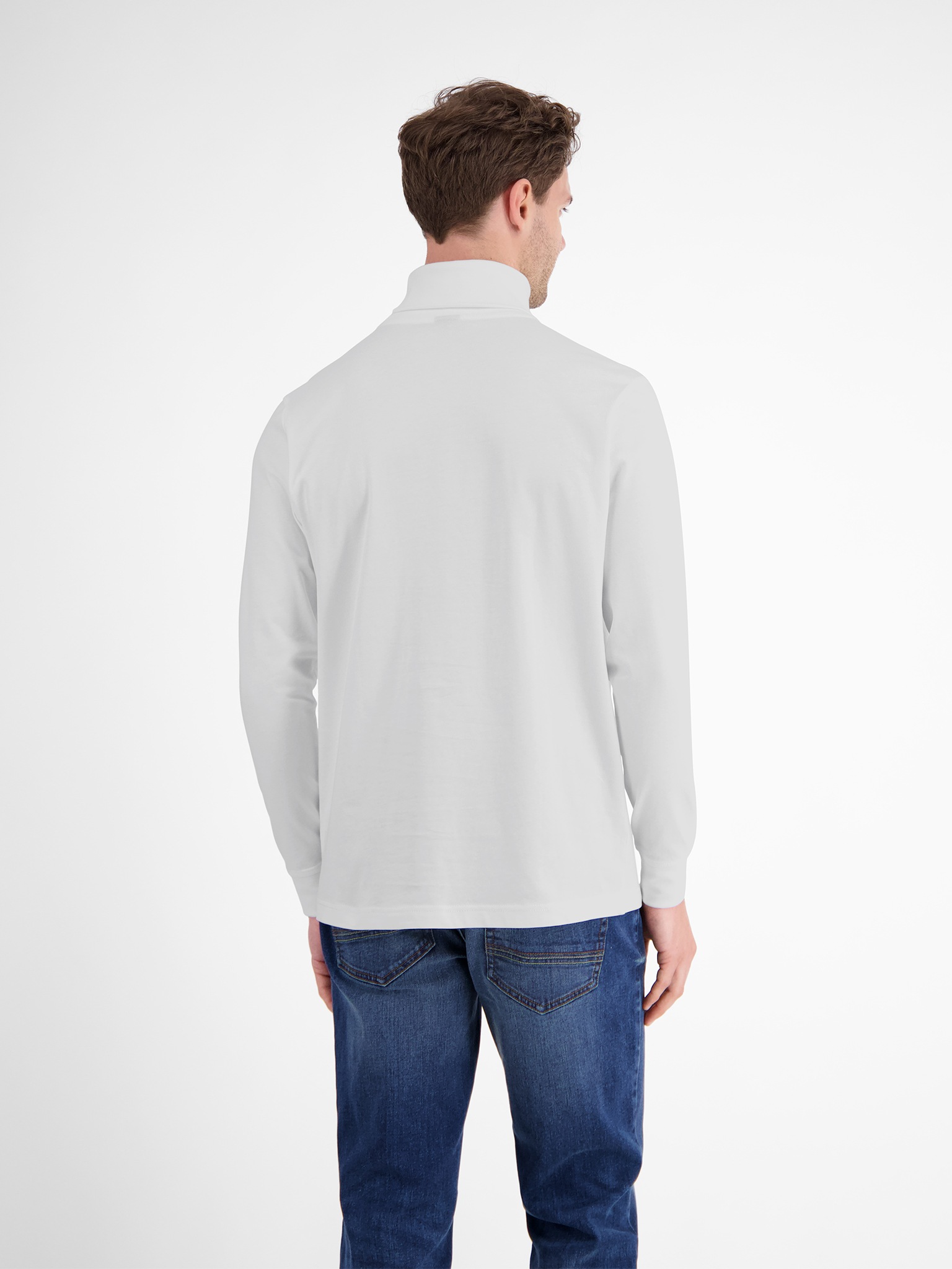 LERROS Rollkragenshirt mit Logo Stickerei