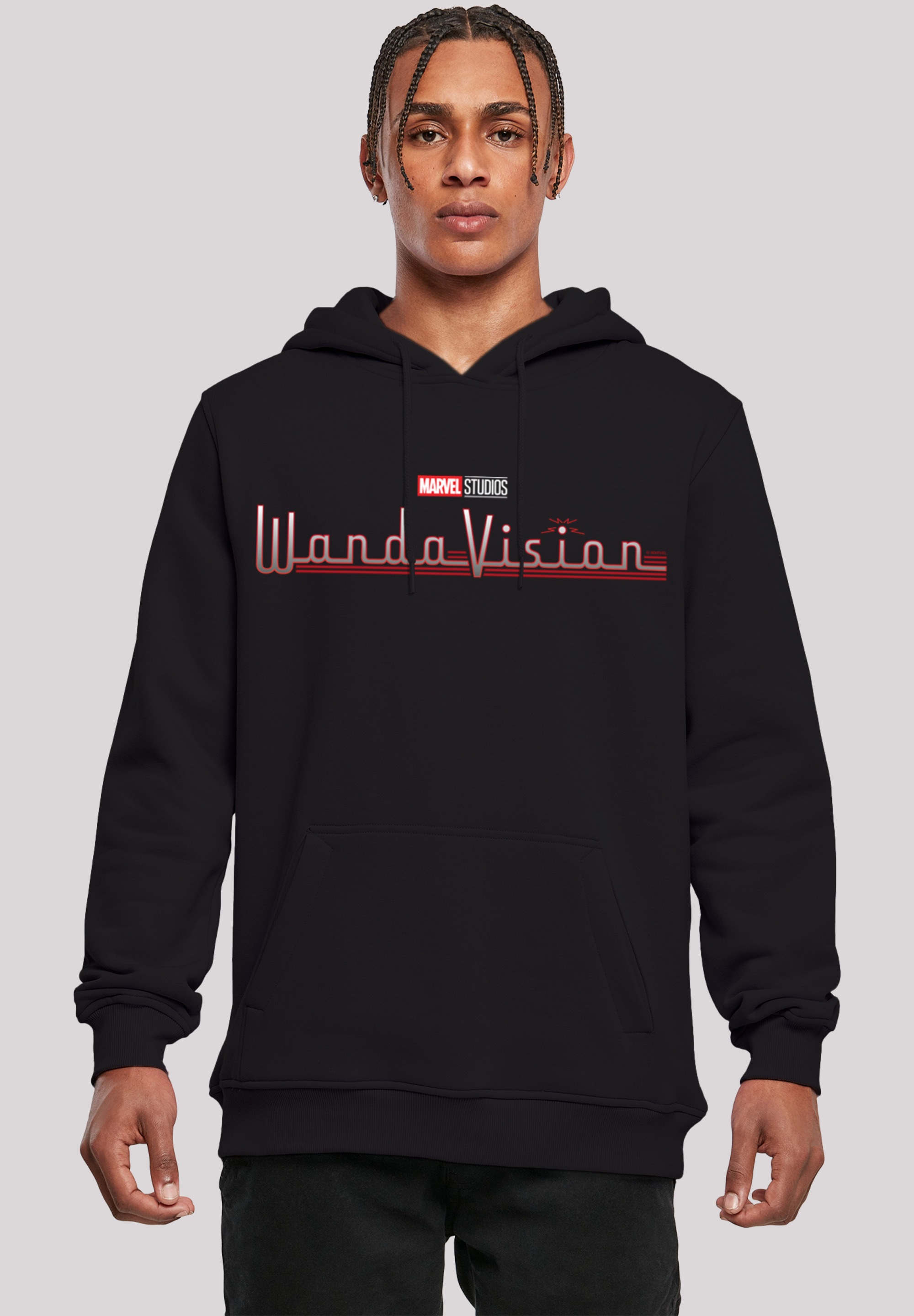 F4NT4STIC Rundhalspullover »F4NT4STIC Herren Marvel WandaVision Logo with Heavy Hoody«, (1 tlg.)