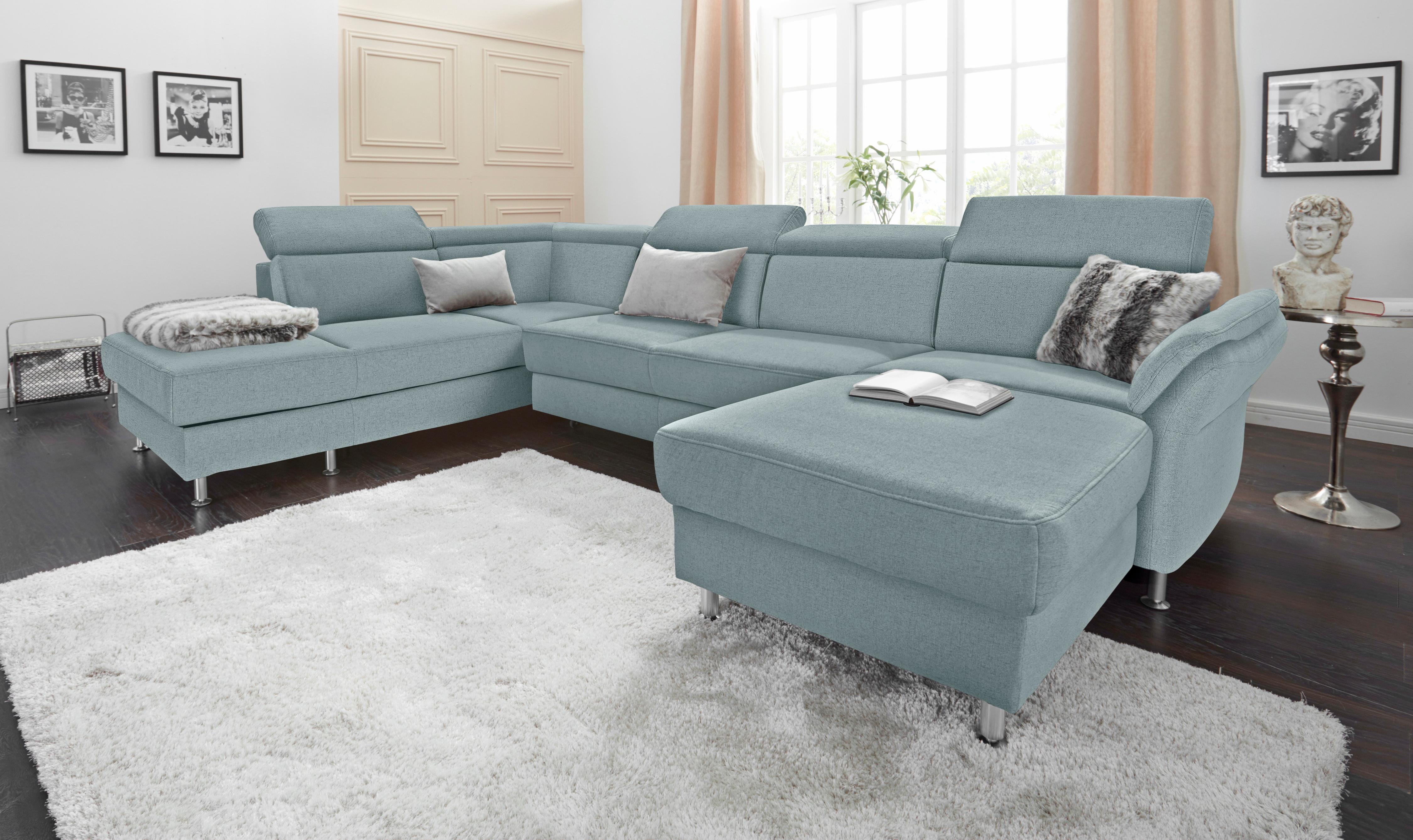 sit&more Wohnlandschaft "Avignon U-Form" optional Schlaffunktion & Stauraum, inklusive Kopfteilverstellung