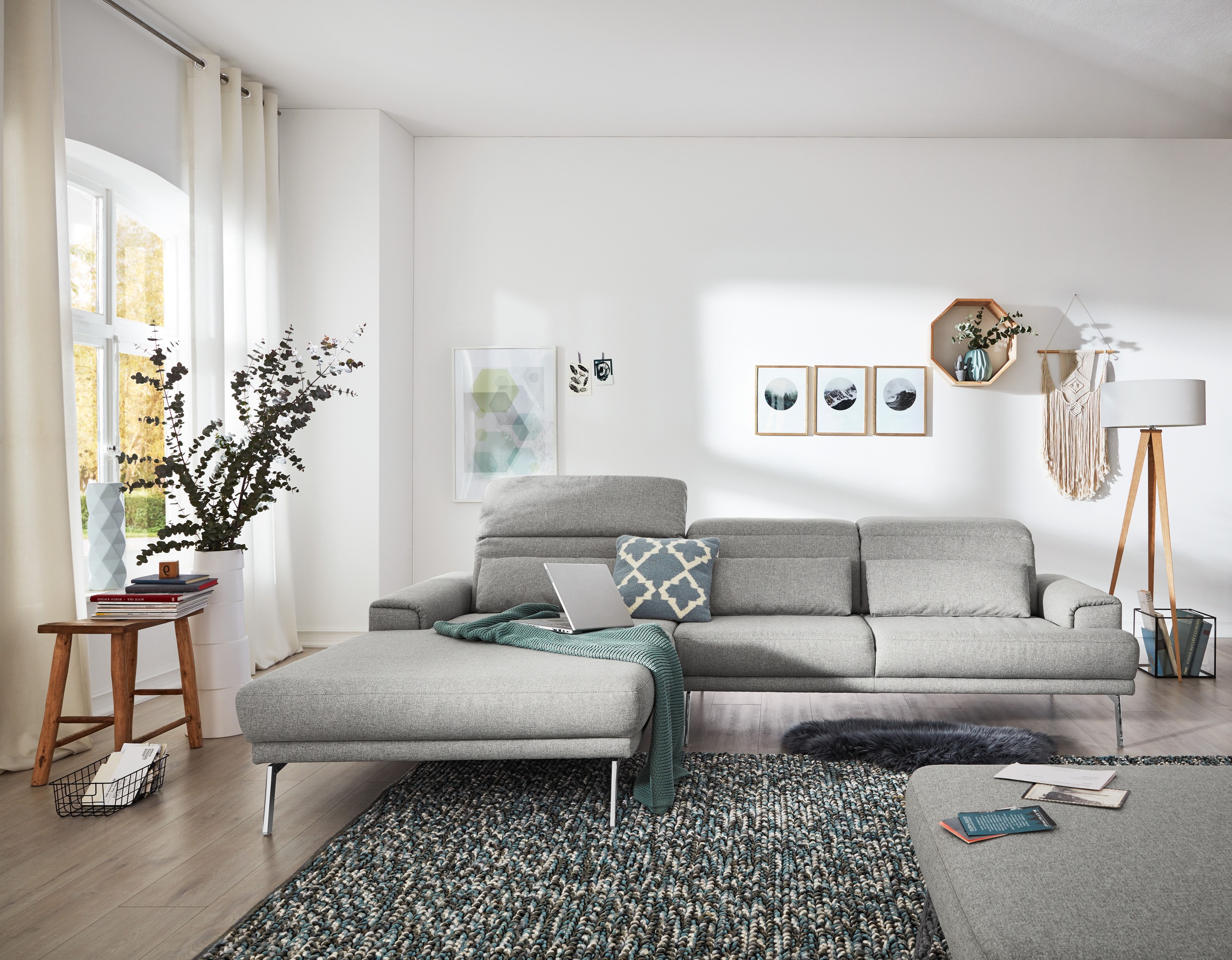 Musterring Ecksofa "MR 4580", mit Kopf- und Sitztiefenverstellung, Metallfu günstig online kaufen