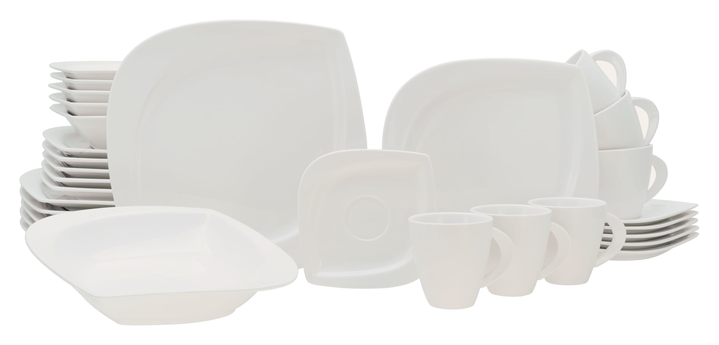 CreaTable Kombiservice "Geschirr-Set Melbourne" Service, elegante Blattform günstig online kaufen