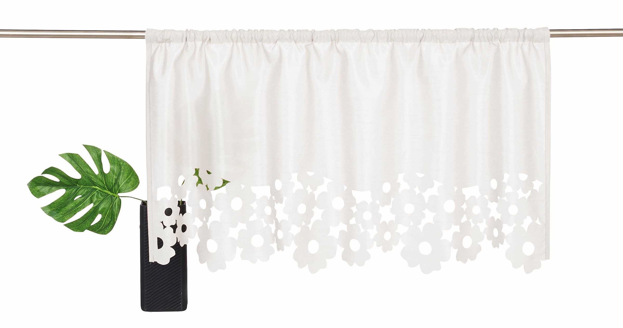 my home Scheibengardine "VENEDIG" Stangendurchzug 1 Stk. tlg. Fertiggardine günstig online kaufen