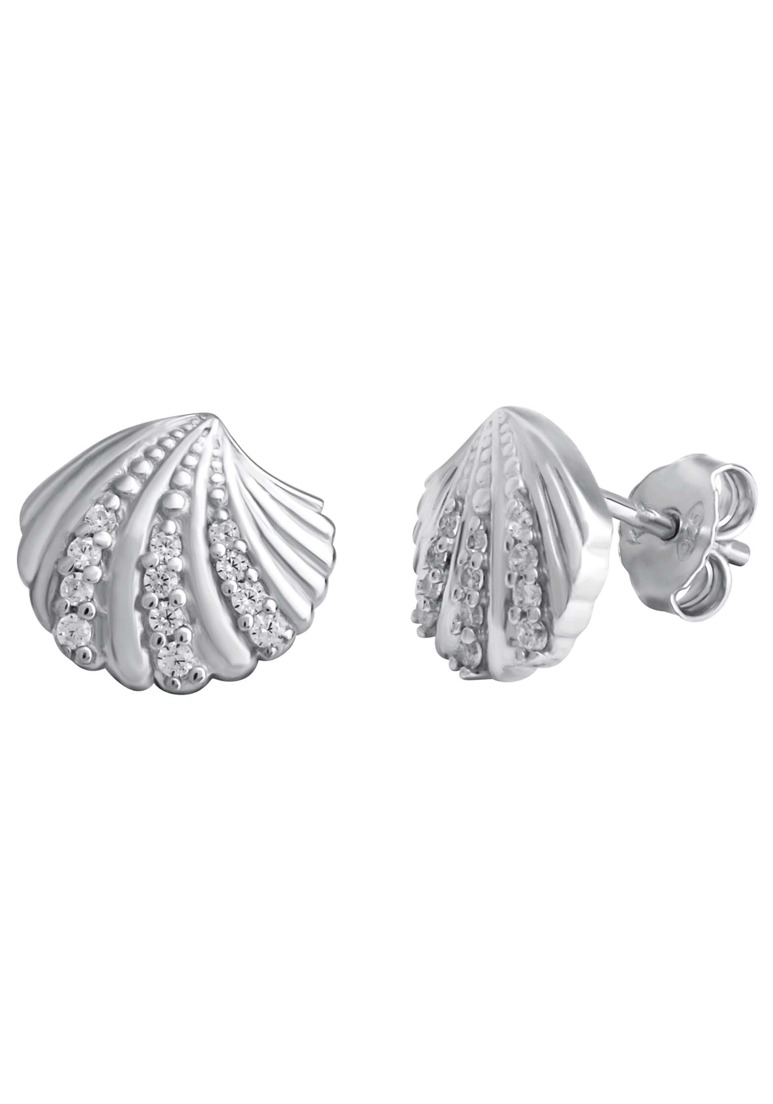 Firetti Stud Earrings Silver White