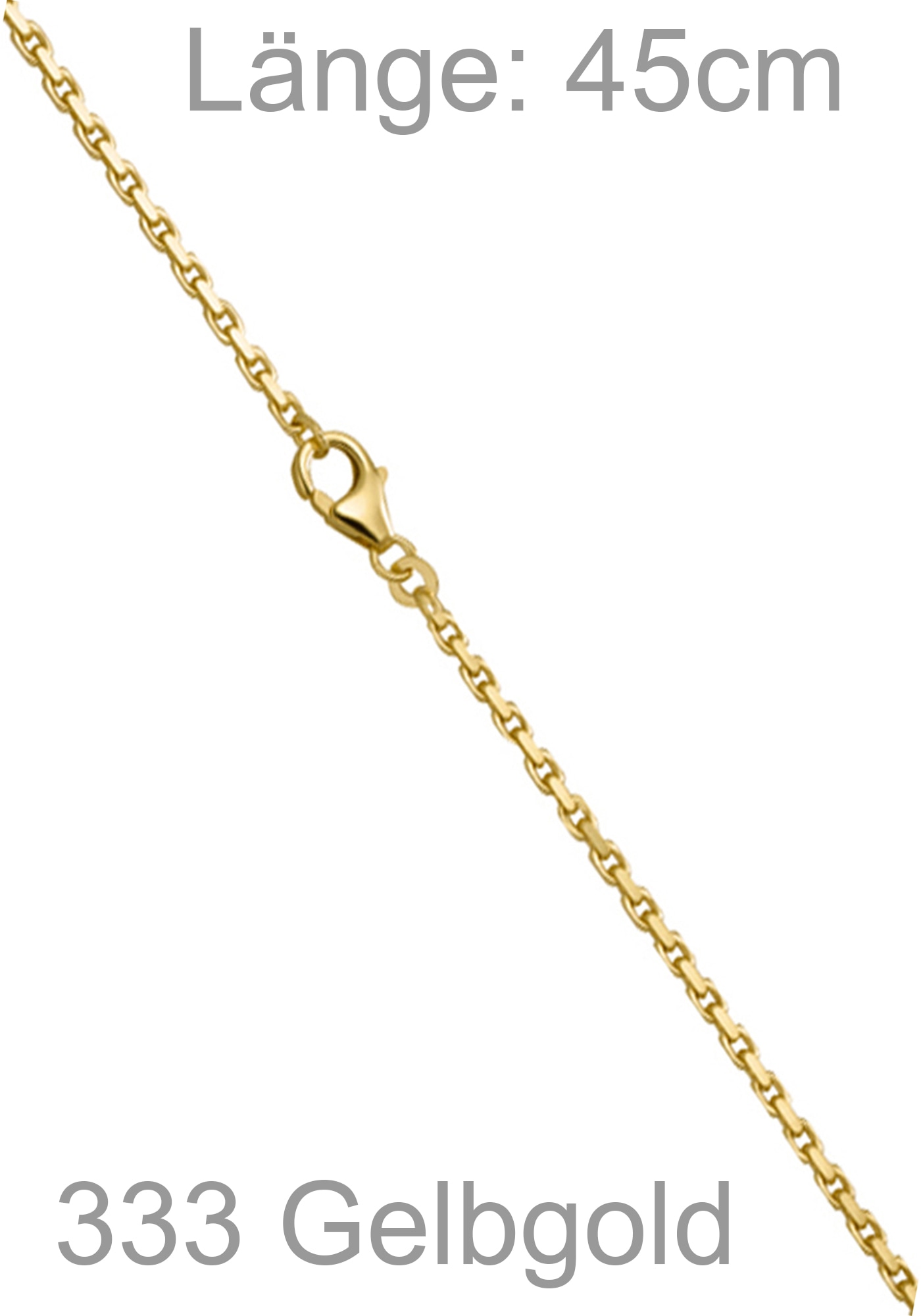 JOBO Goldkette »Kette Ankerkette 2,0 mm 45 cm« 333 Gold massiv und diamantiert