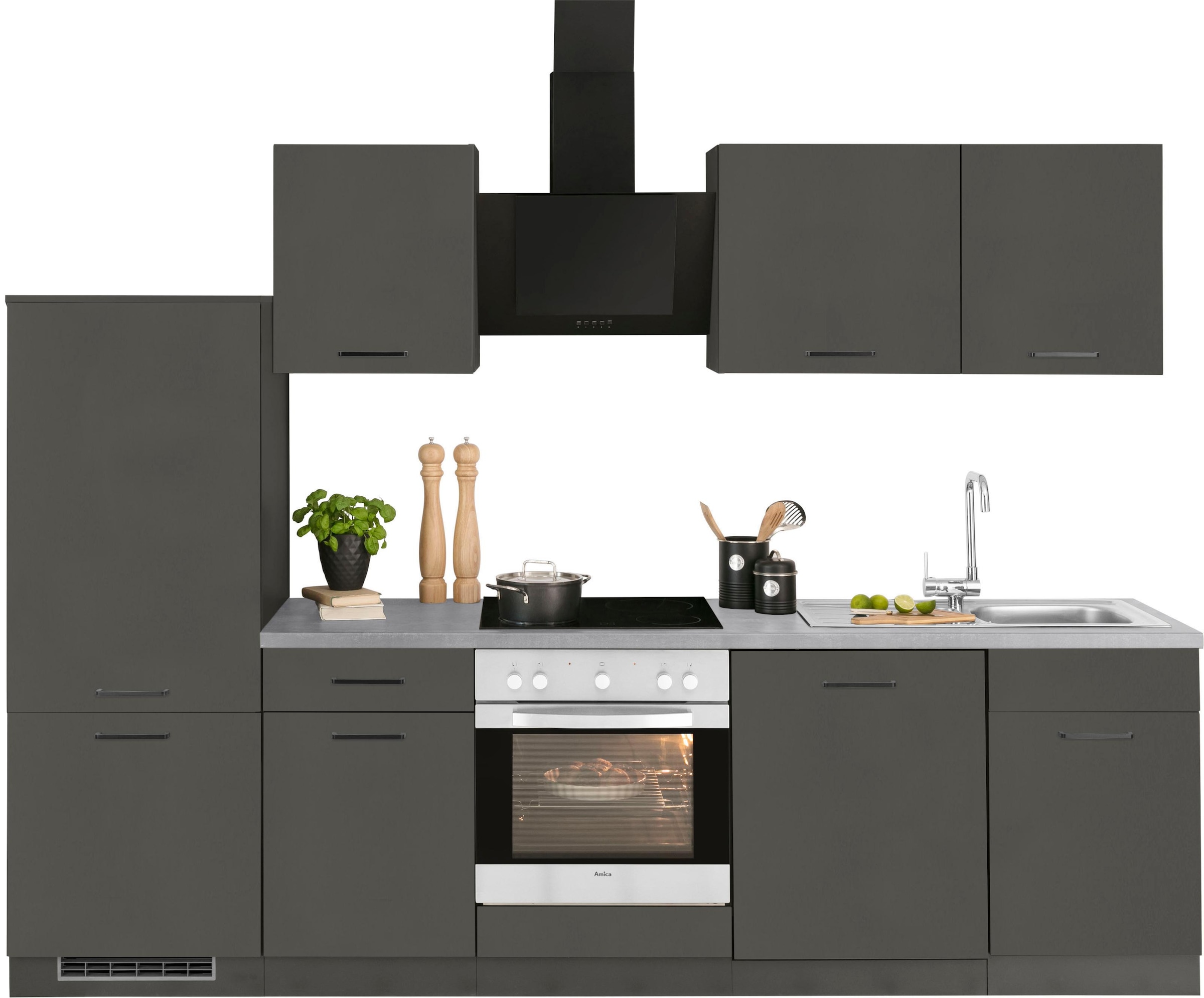 wiho Küchen Küchenzeile »Esbo«, ohne E-Geräte, Breite 280 cm