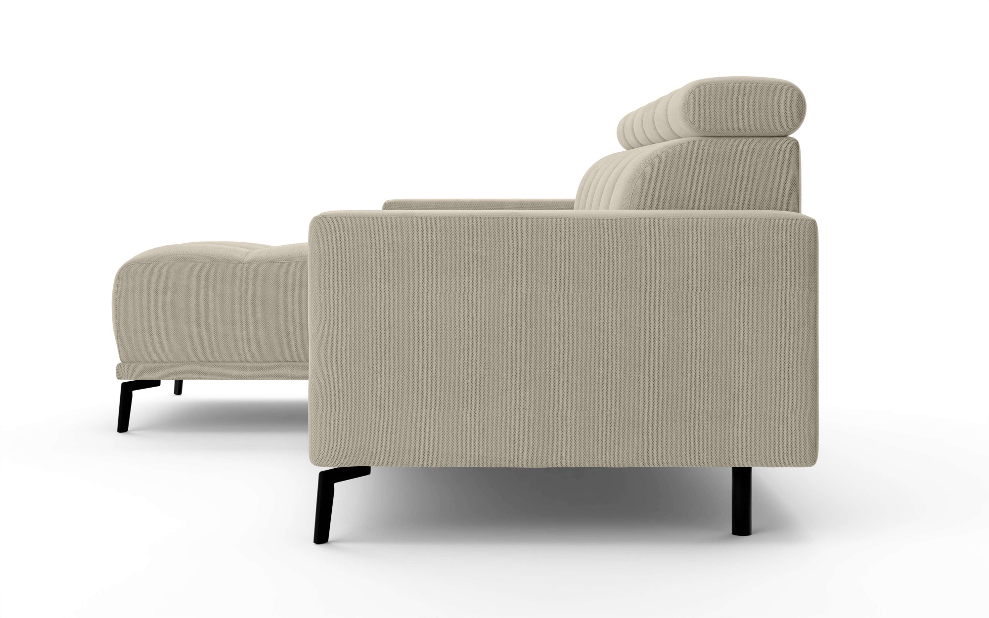 INOSIGN Ecksofa »CAZIE, Designsofa, L-Form, trendige Bubble-Optik,«, elektrische Sitztiefen-Verstellung, manuelle Kopfstützenverstellung