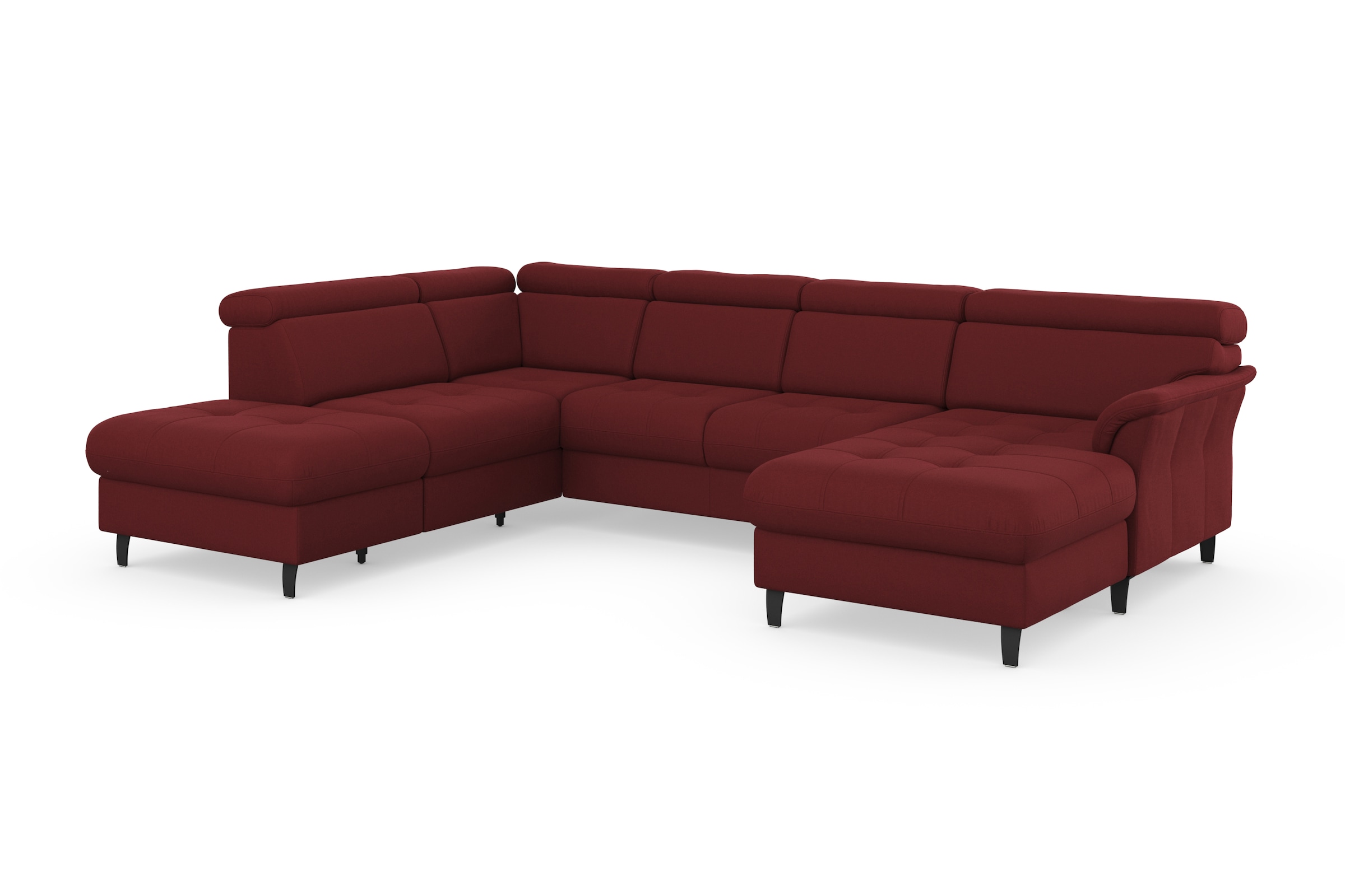 sit&more Wohnlandschaft »Marano U-Form« inklusive Kopfteilverstellung, wahlweise mit Bettfunktion, Bettkasten