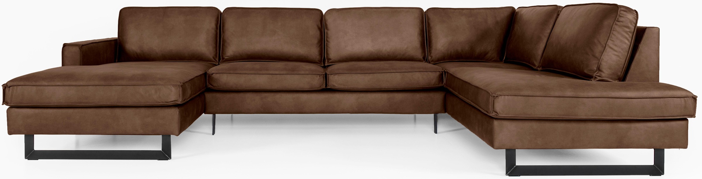 Home affaire Wohnlandschaft "Pinto, 350 cm, U-Form, XXL, mit Ottomanen" Cor günstig online kaufen