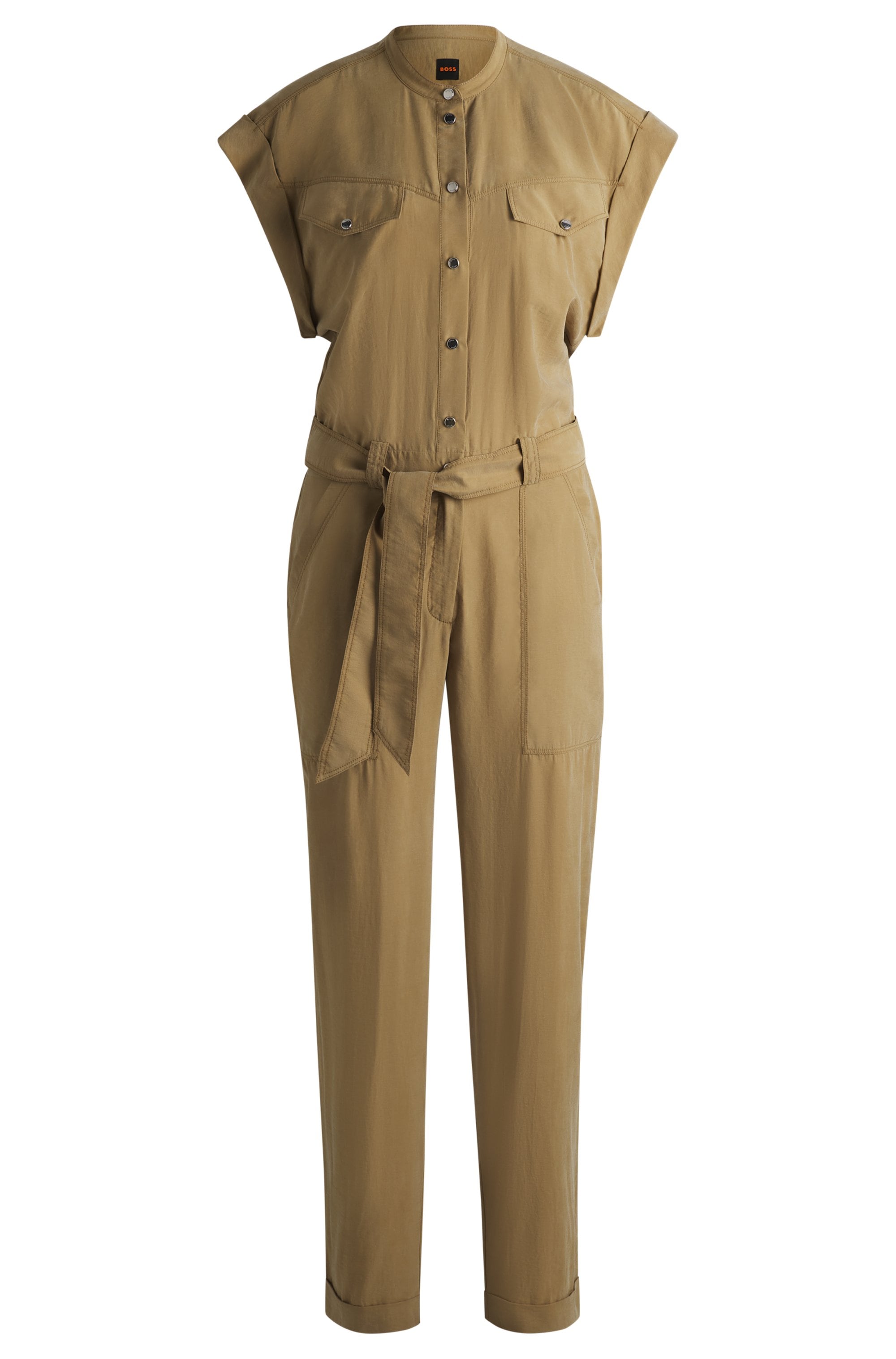 BOSS ORANGE Blusenkleid »Dridy Premium Damenmode«, mit Gürtel, Pattentaschen