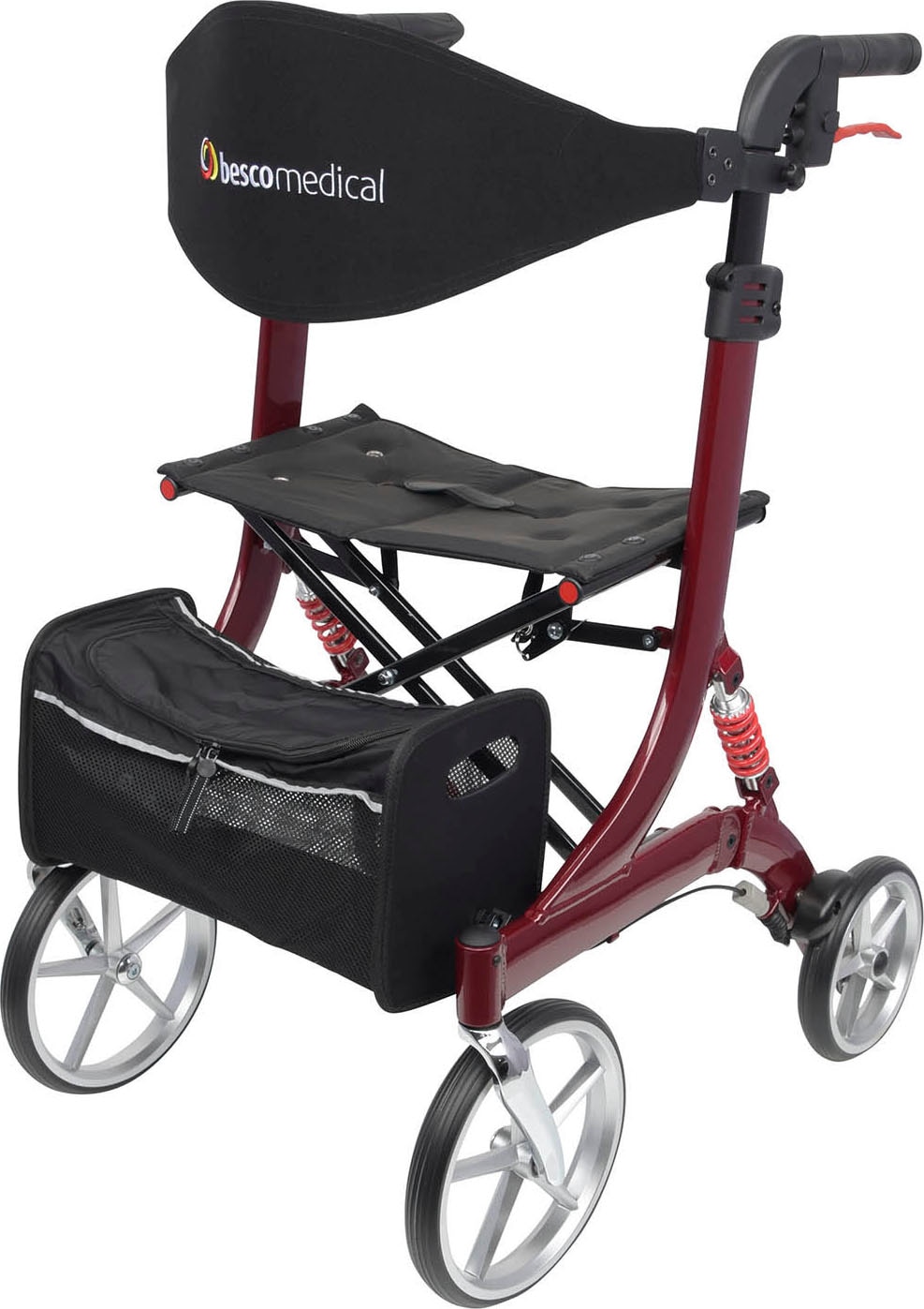 bescomedical Rollator »Spring Medium«, Größe M (Sitzhöhe 56cm), höhenverstellbare Griffe