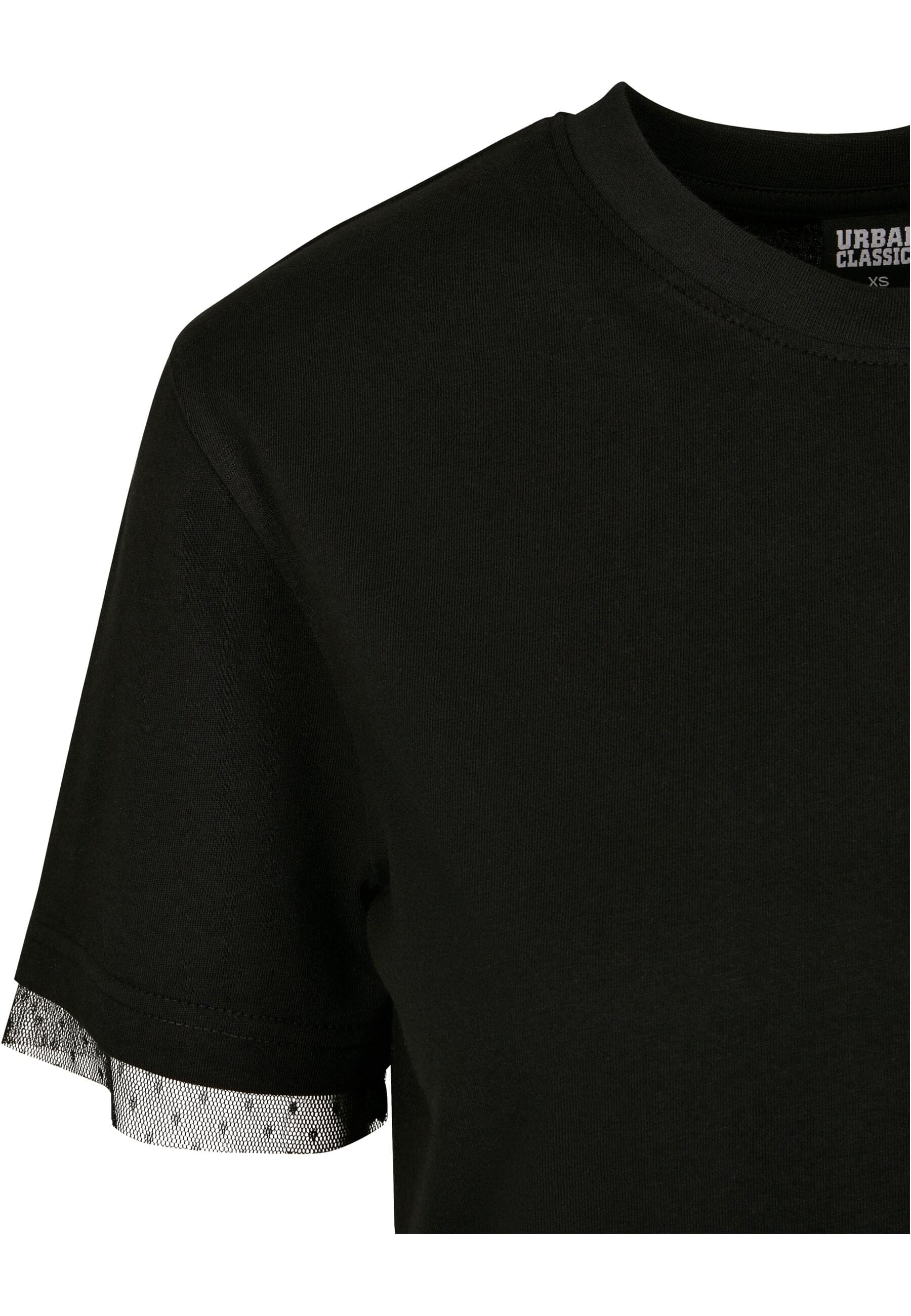 URBAN CLASSICS Shirtkleid »Urban Classics Damen Ladies Boxy Lace Hem Tee Dress«, (1 tlg.)