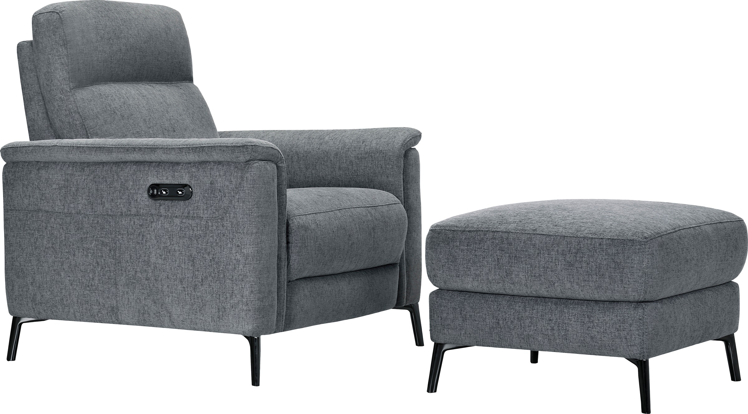 Places of Style Sessel »Barano«, elektrische Relaxfunktion, Kopfteilverstellung, mit USB-Anschluss.