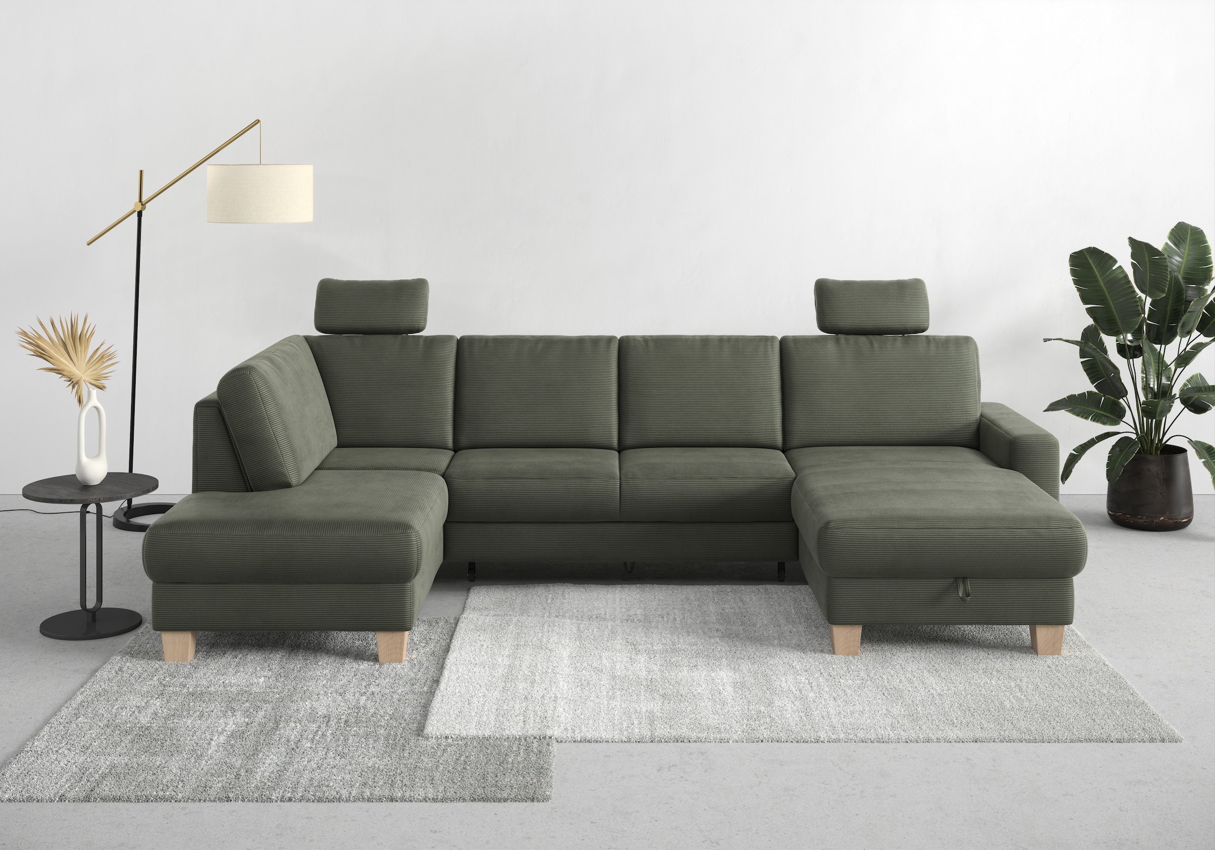 Home affaire Wohnlandschaft "Summer U-Form" mit oder ohne Bettfunktion und günstig online kaufen