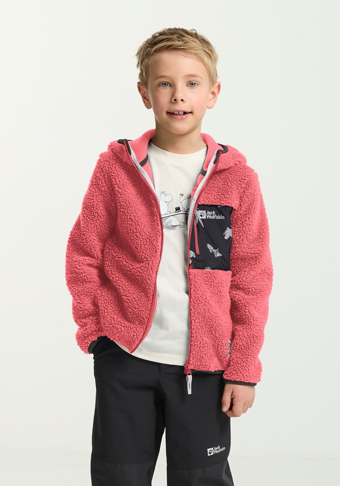 Jack Wolfskin Fleecejacke »MOOMIN ICE CURL K«, mit Kapuze
