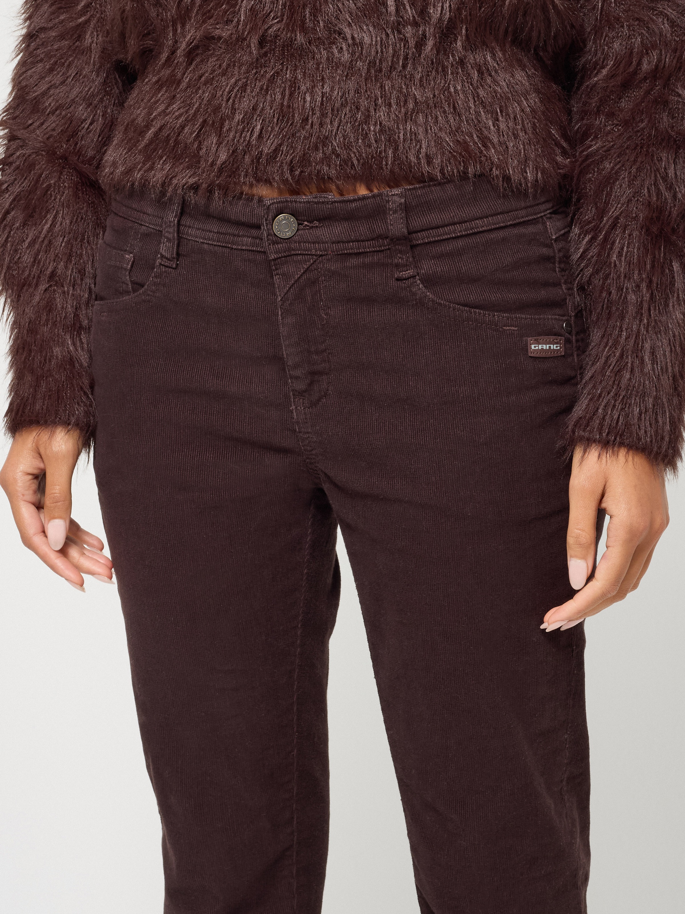 GANG Cordhose »94AMELIE«  mit doppelter Passe, Relaxed Fit