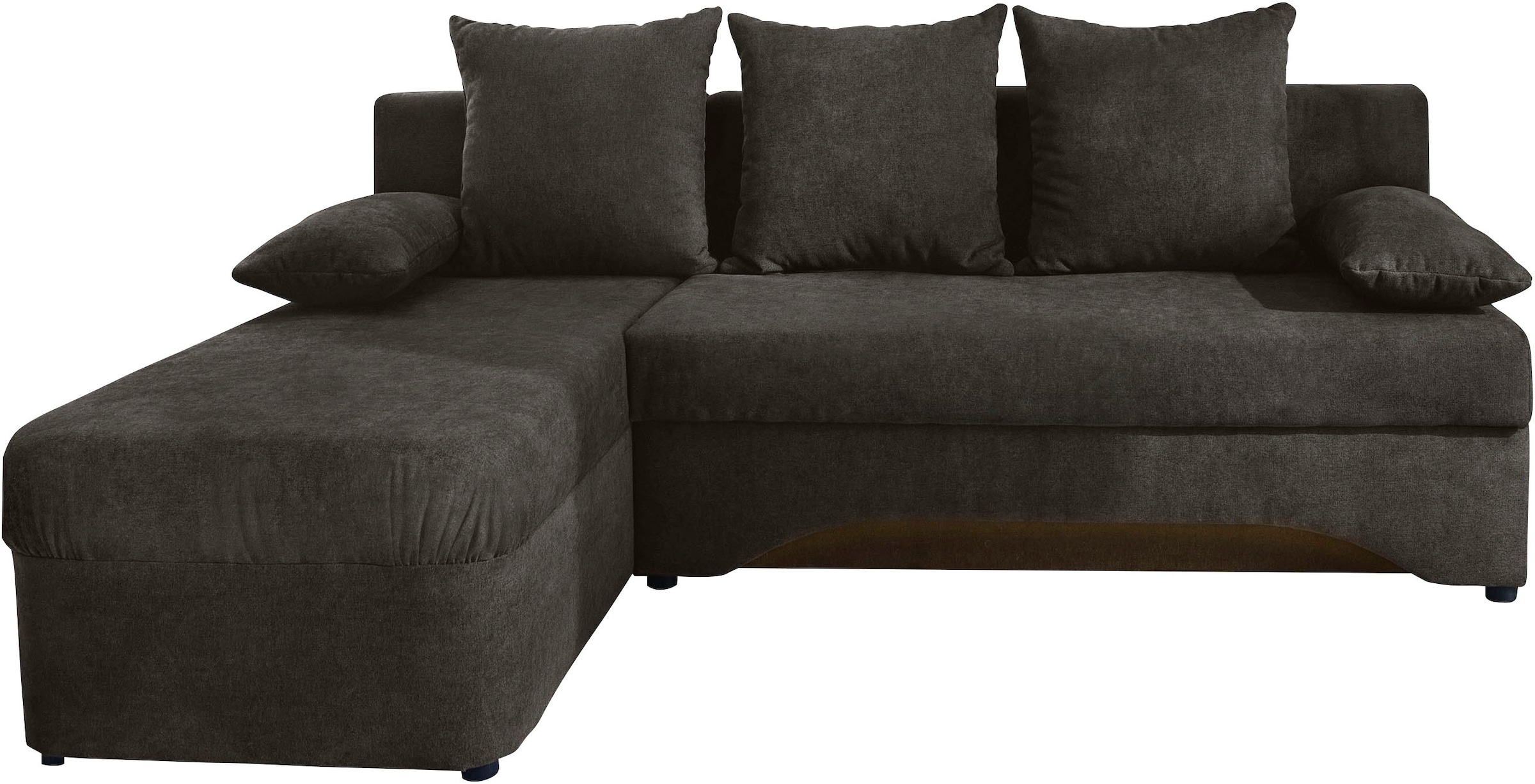 Jockenhöfer Gruppe Ecksofa »Starlight, L-Form, mit indirekter dimmbarer LED-Beleuchtung«, Gästebettfunktion; Stauraum/Bettkasten, mit Kissen