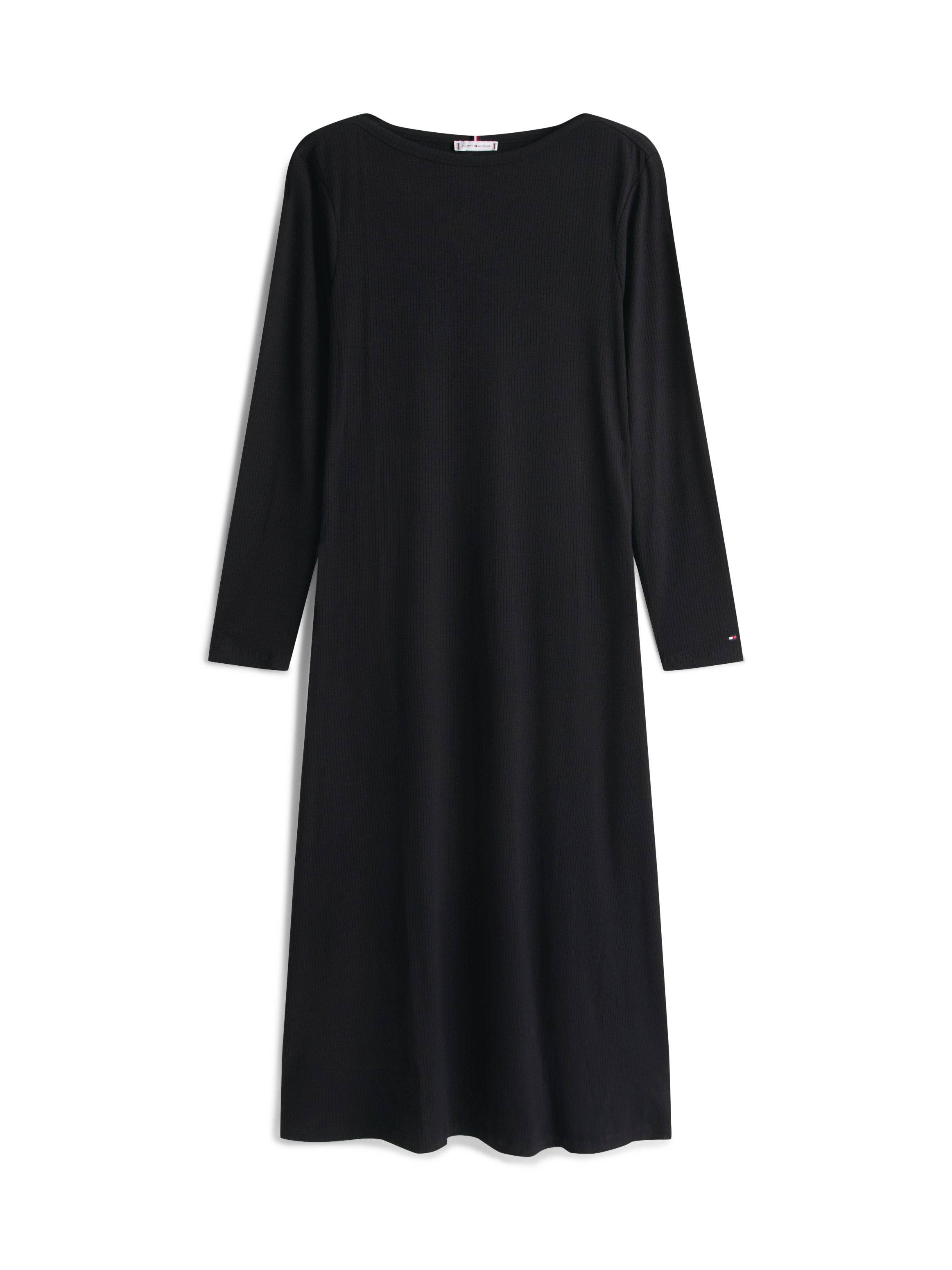 Tommy Hilfiger Curve A-Linien-Kleid "CRV 5X2 RIB FLARE MIDI DRESS LS", in g günstig online kaufen