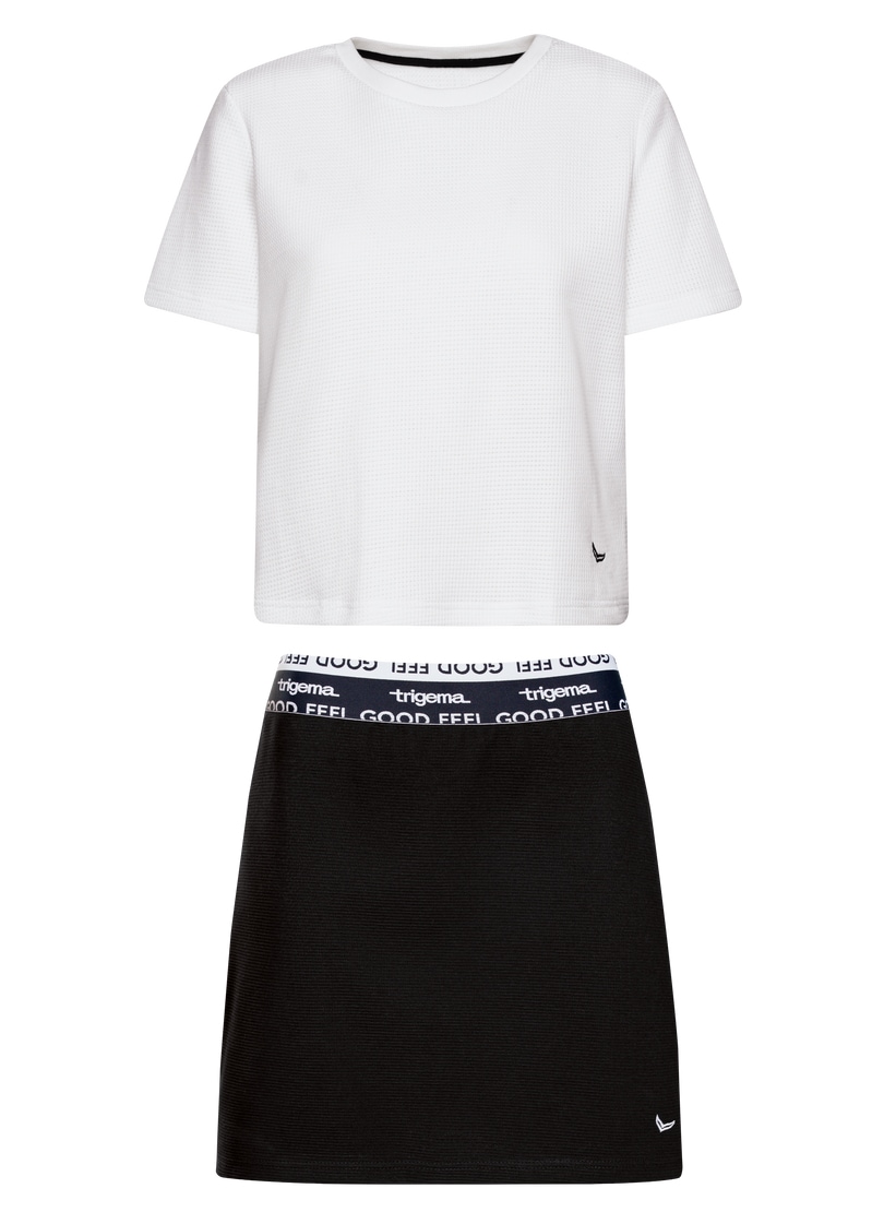 Trigema Freizeitanzug »TRIGEMA Freizeit-Set aus Cropped Oversized T-Shirt und Rock«, (1 tlg.)