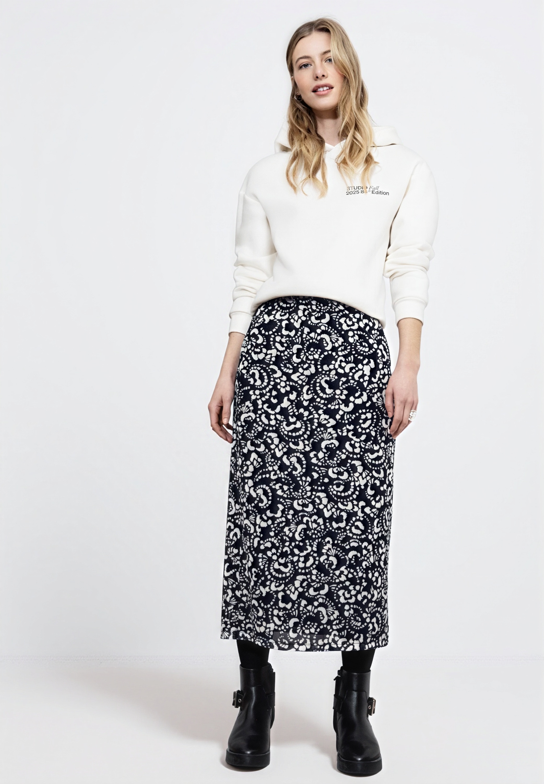 STREET ONE STUDIO Maxirock mit Grafikmuster