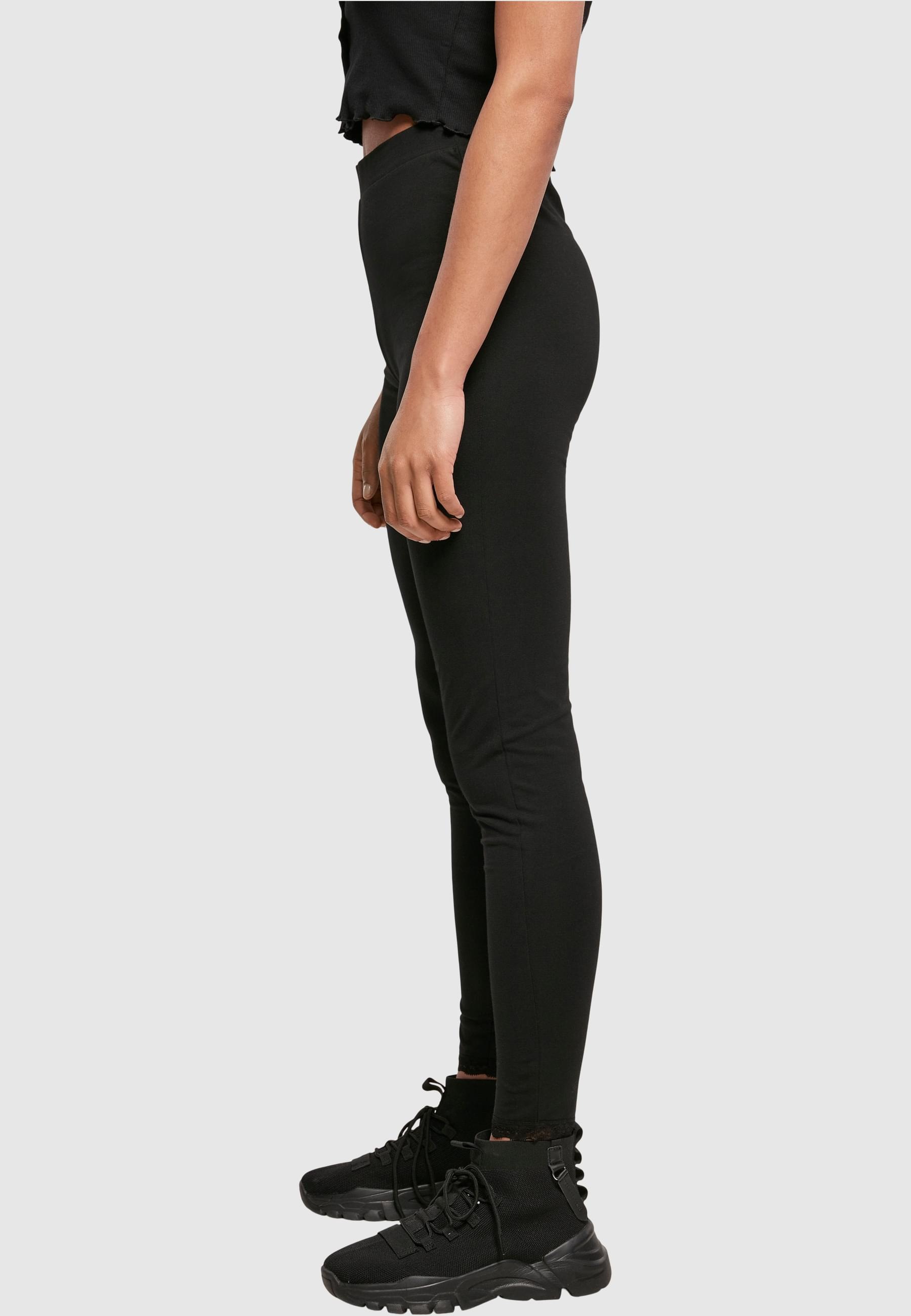 URBAN CLASSICS Leggings »Urban Classics Damen Ladies Lace Hem Leggings«, (1 tlg.)
