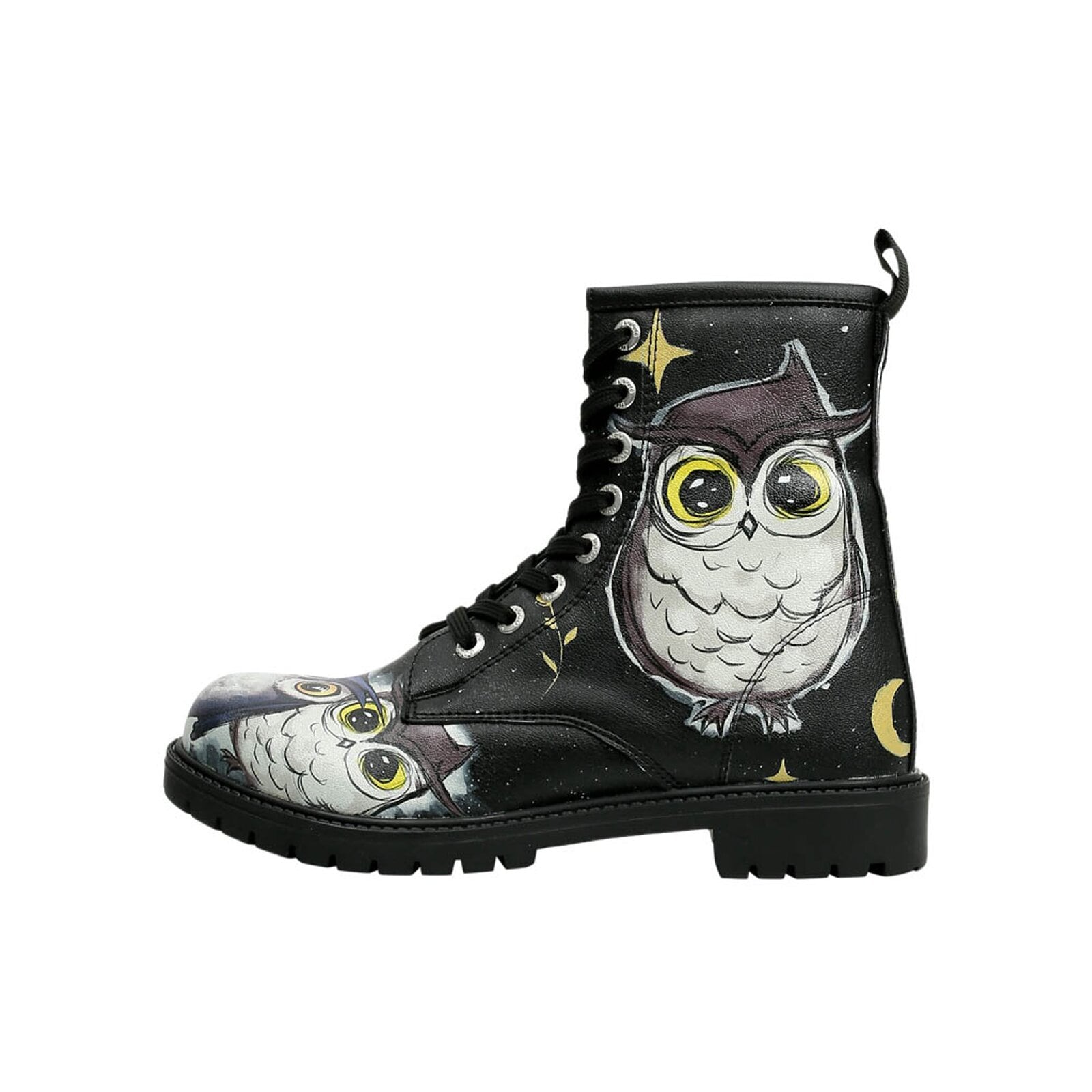 DOGO Schnürboots "Black Longe Boots Schnürstiefel Go Back To Being Yourself günstig online kaufen