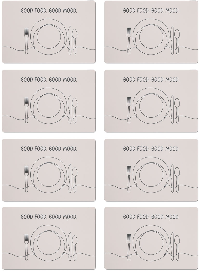 Zeller Present Platzset ""Good Food"" 8er Set, Kunststoff günstig online kaufen