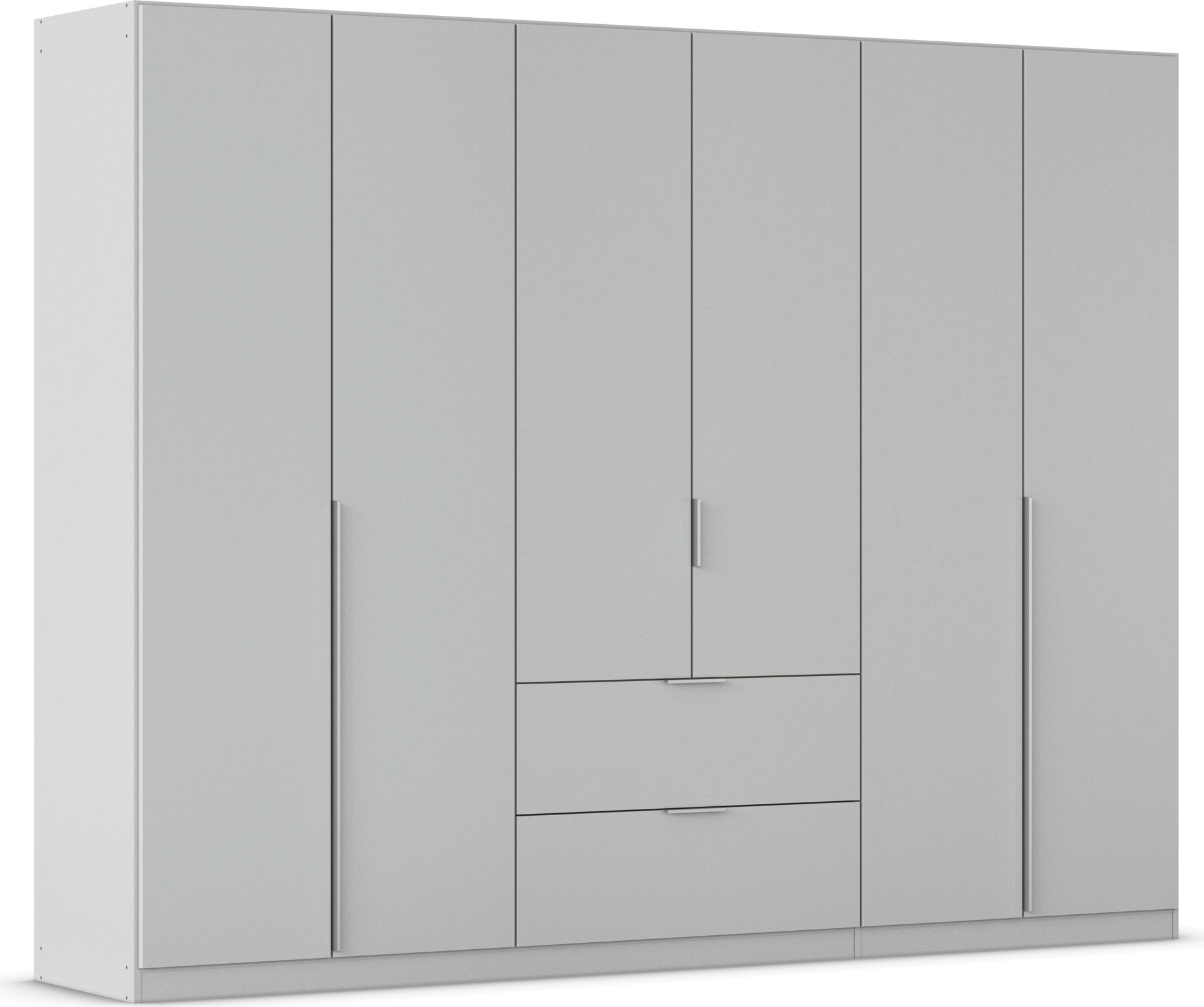 OTTO home Drehtürenschrank "Kleiderschrank Schrank Garderobe AGORDO mit Dekor- oder Hochglanzfront" in zwei Griff-Farben, Breite 271 cm, mit Außenschubkästen, Serie in 7 Breiten und 2 Höhen MADE IN GERMANY