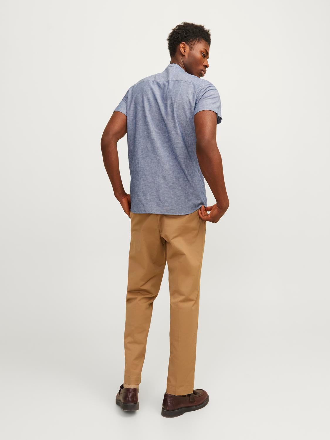 Jack & Jones Kurzarmhemd »JJESUMMER BAND LINEN BLEND SHIRT SS SN«