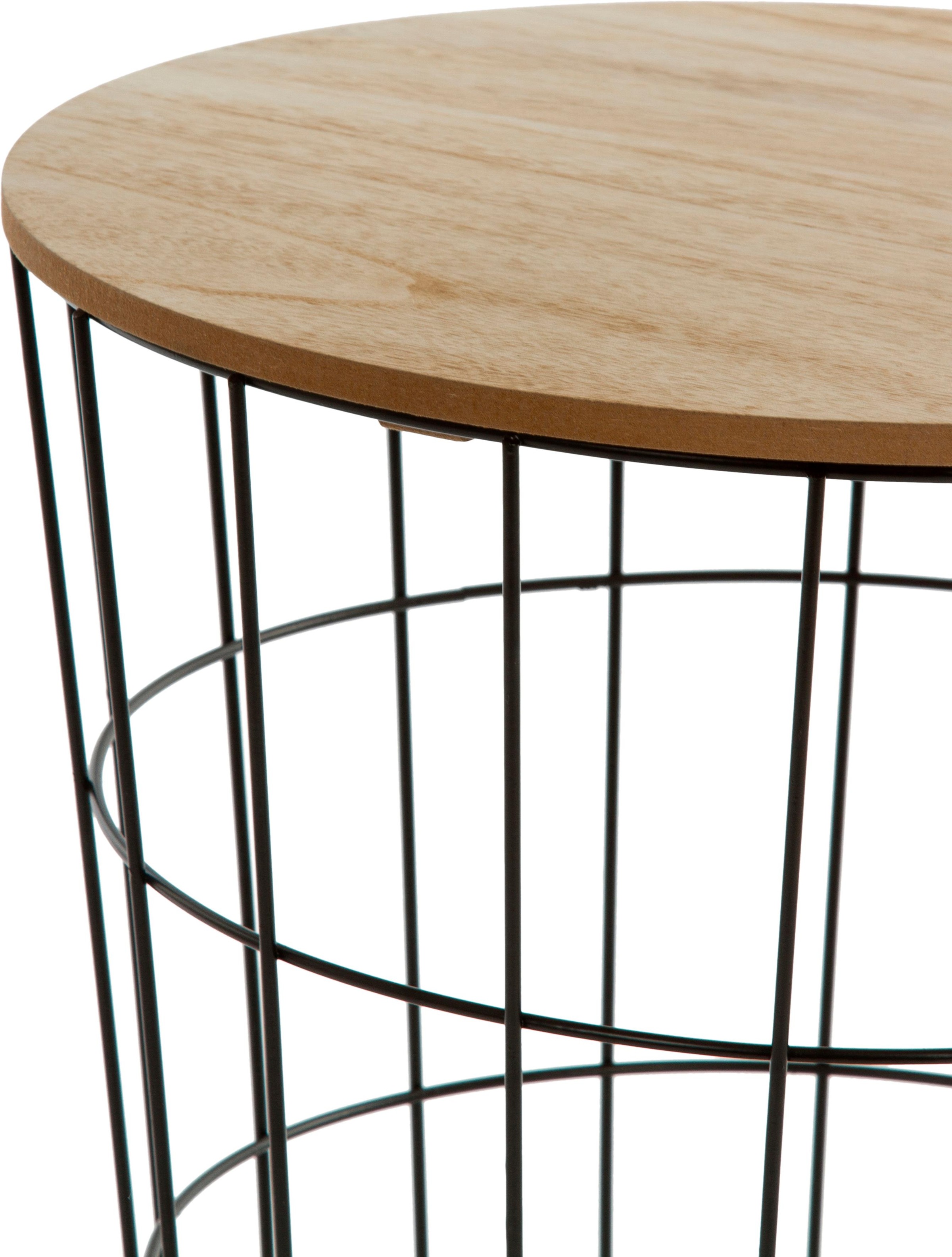 andas Beistelltisch »St. Tropez, Höhe: 41 cm, runde Tischplatte Ǿ 39,5 cm«, Couchtisch mit Metallgestell und abnehmbarer Tischplatte