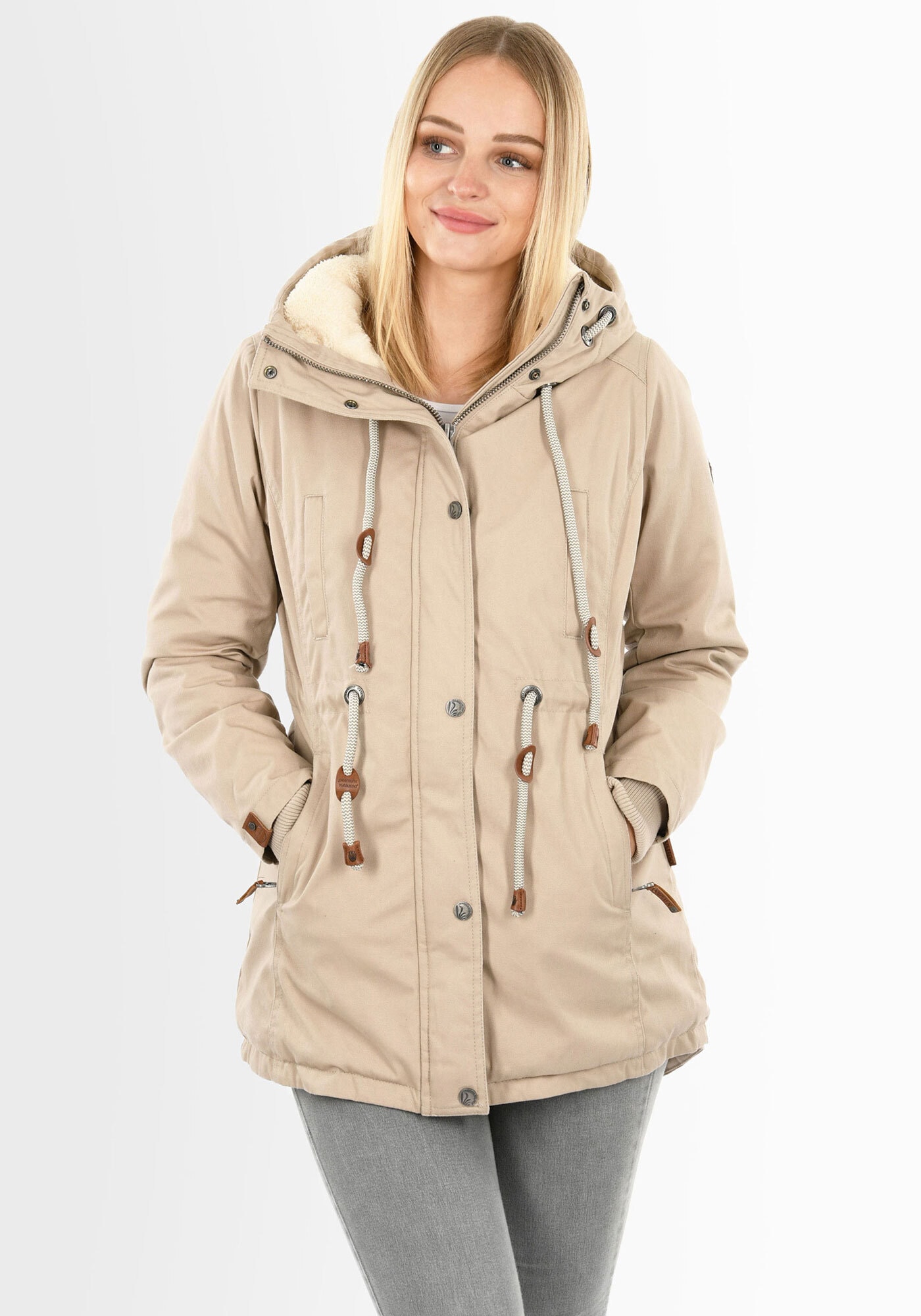 Navahoo Winterjacke "Ireliaa", mit warmen Teddyfell