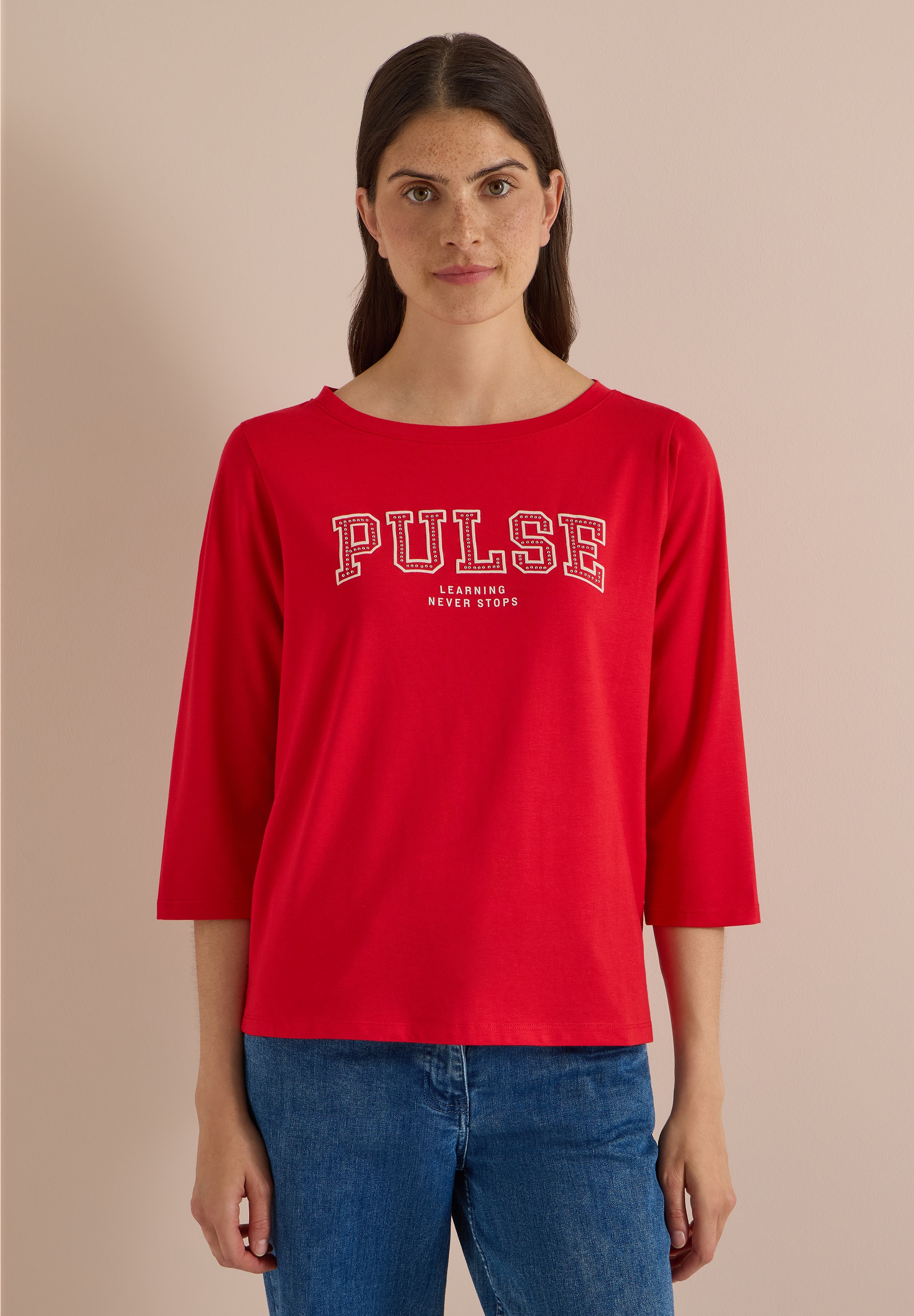 Cecil 3/4-Arm-Shirt aus softem Materialmix