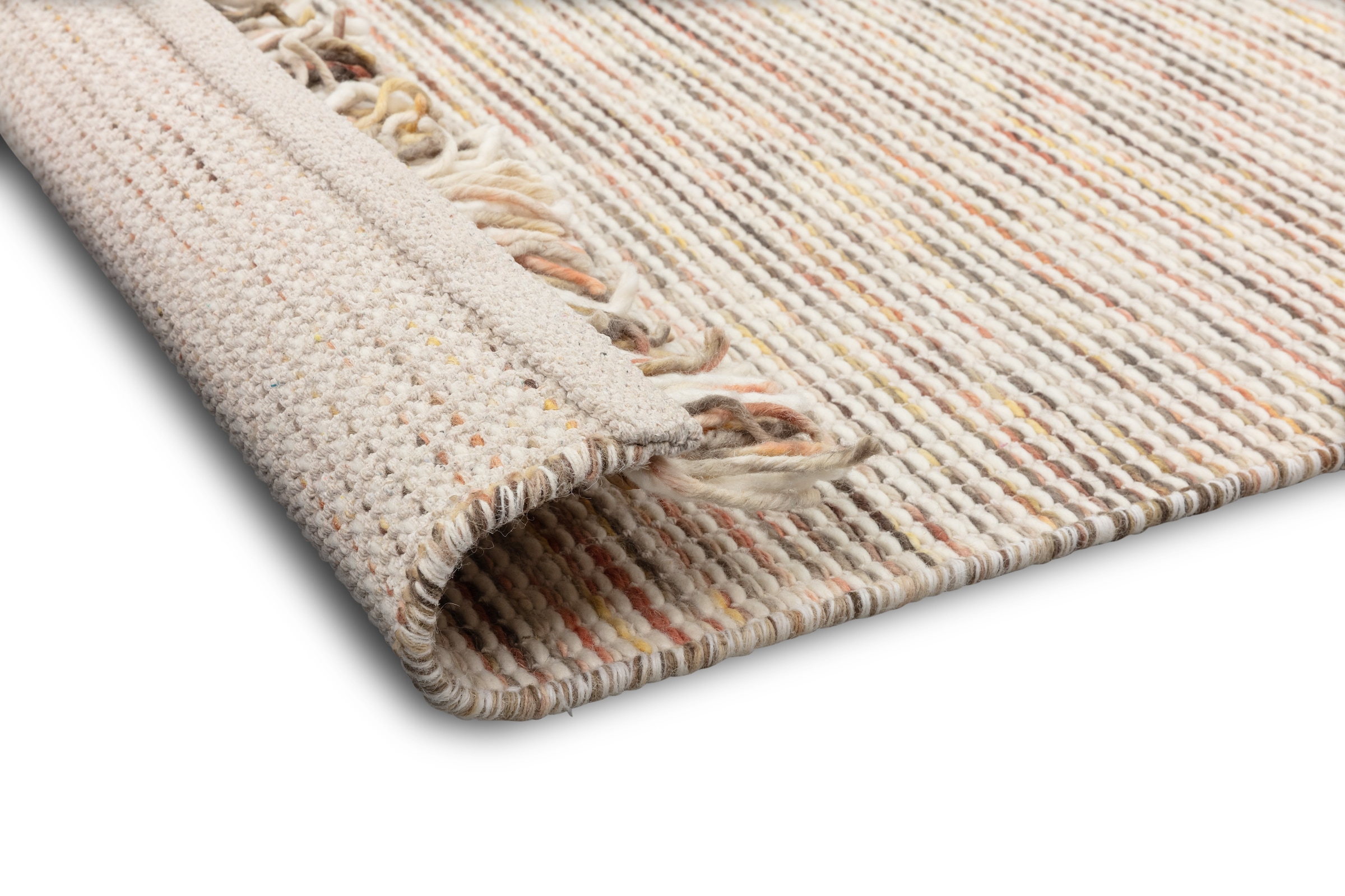 SCHÖNER WOHNEN-Kollektion Teppich »Arina« rechteckig 10 mm Höhe 80% reine Wolle, gewebte Struktur, meliert, mit Fransen, Wohnzimmer